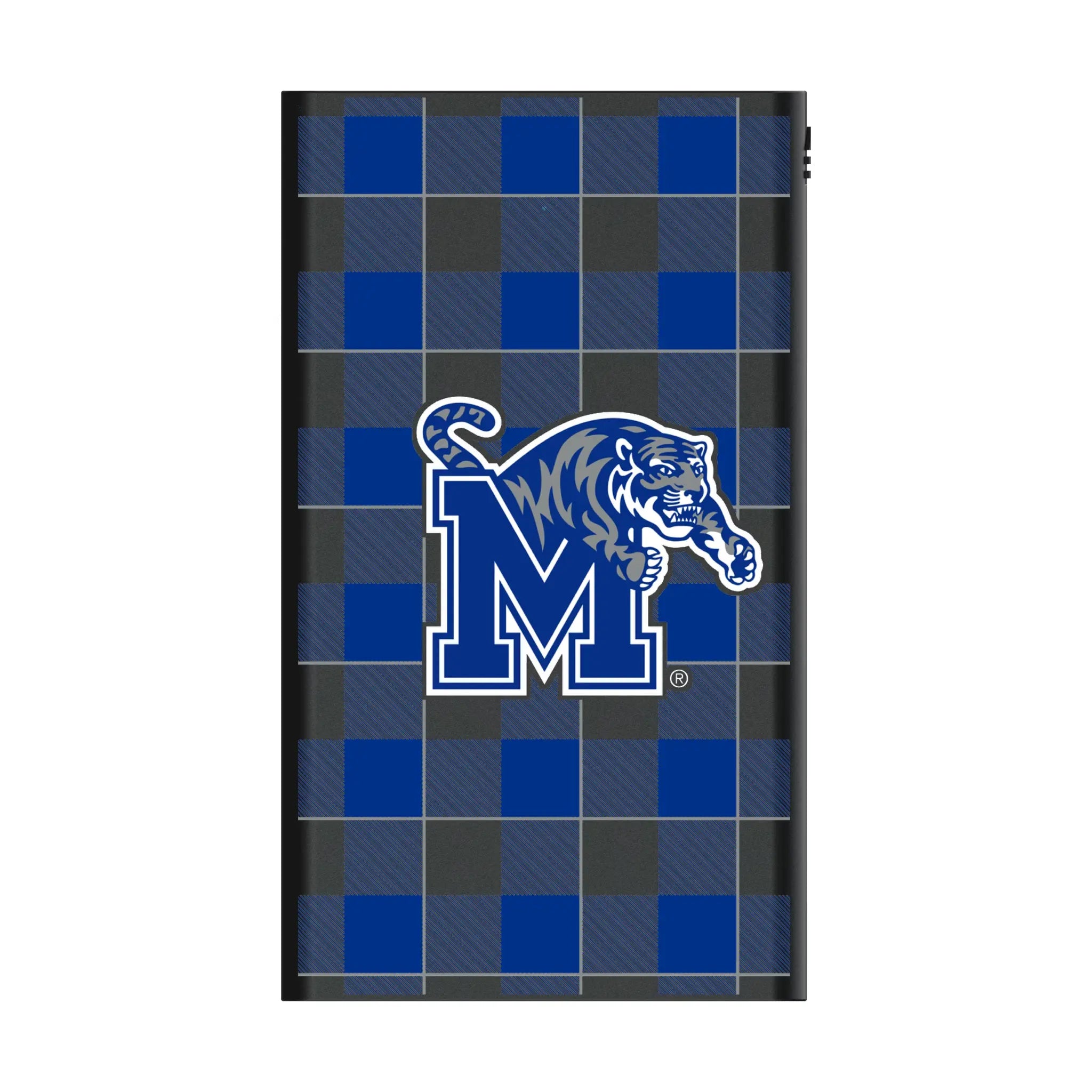 University of Memphis Tigers Plaid 5000mAh Flat Power Bank