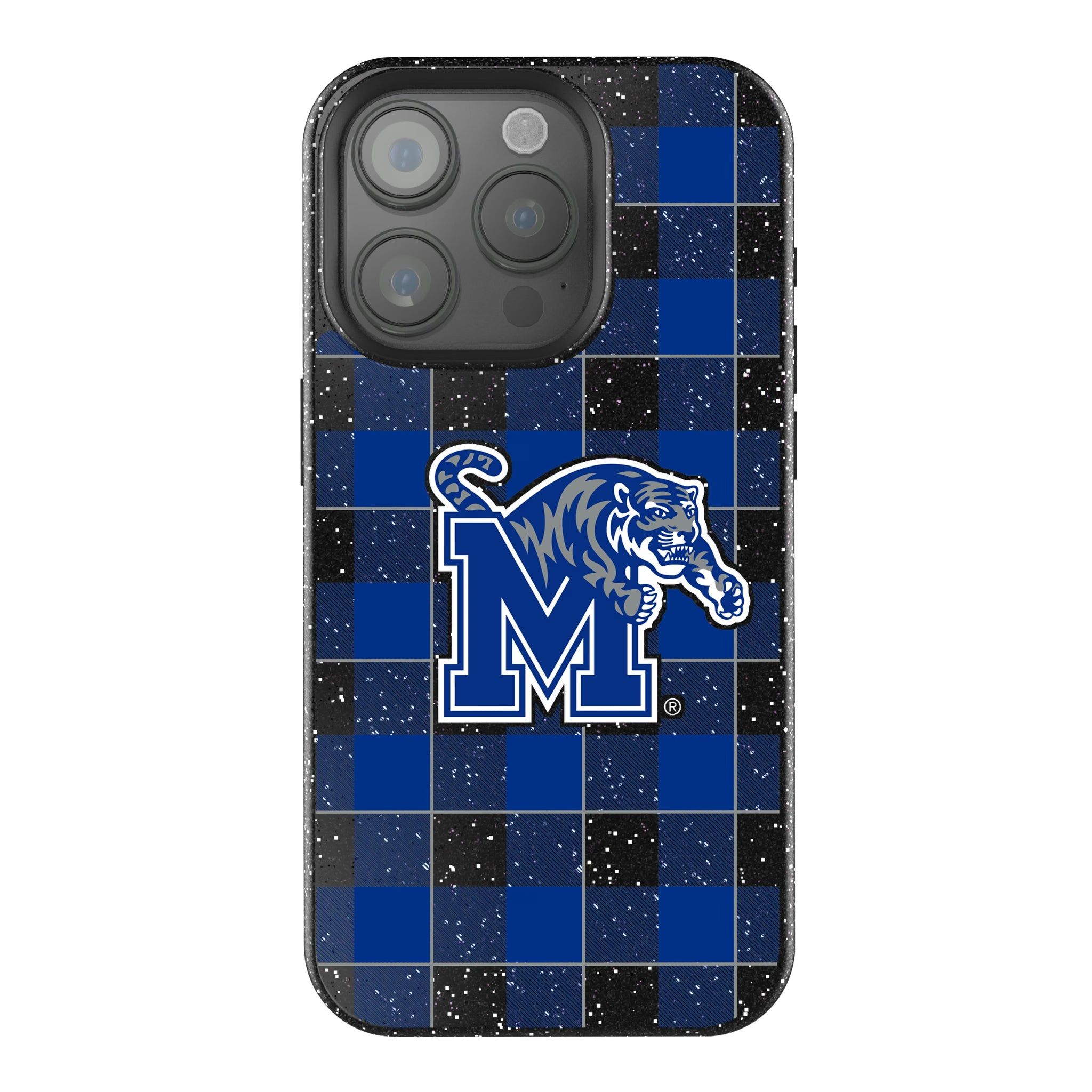 University of Memphis Tigers Plaid iPhone Bling Phone Case for Apple iPhone