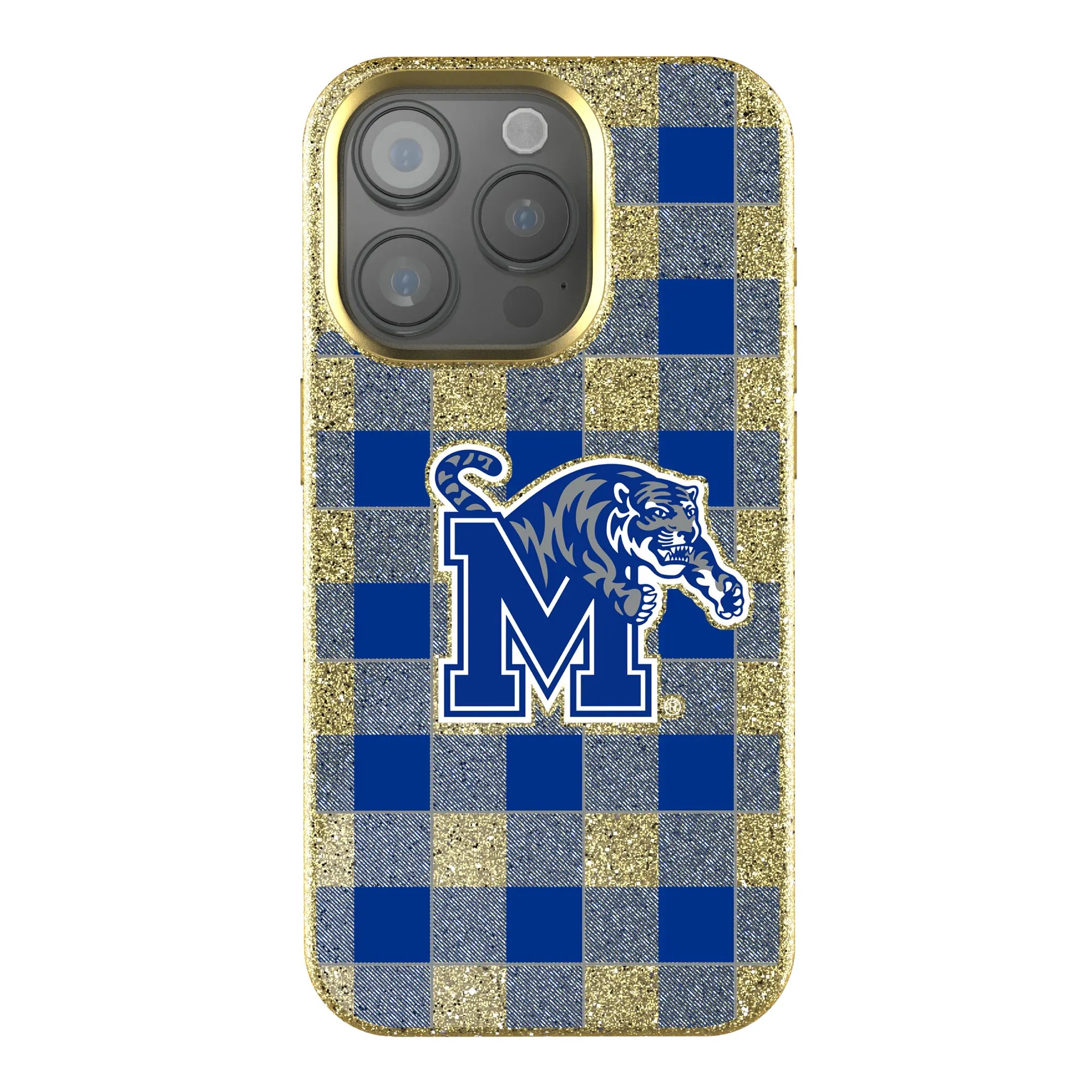University of Memphis Tigers Plaid iPhone Bling Phone Case for Apple iPhone