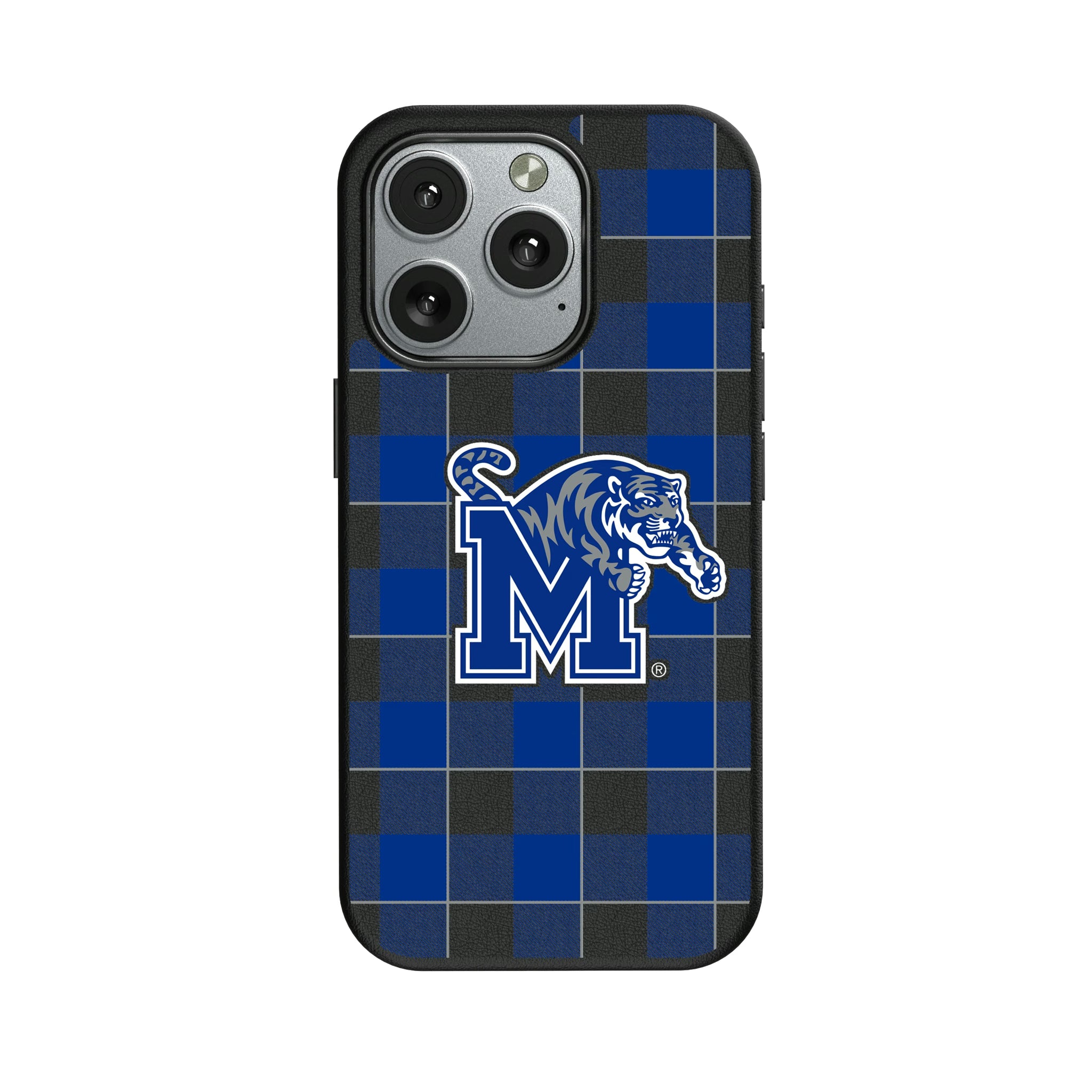 University of Memphis Tigers Plaid iPhone MagSafe Compatible Phone Case for Apple iPhone