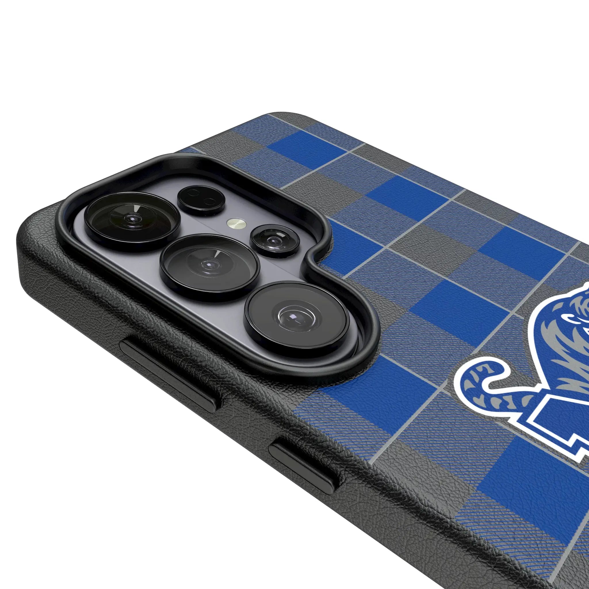 University of Memphis Tigers Plaid Galaxy MagSafe Compatible Phone Case for Samsung Galaxy - Detail#Device_Galaxy S26 Ultra