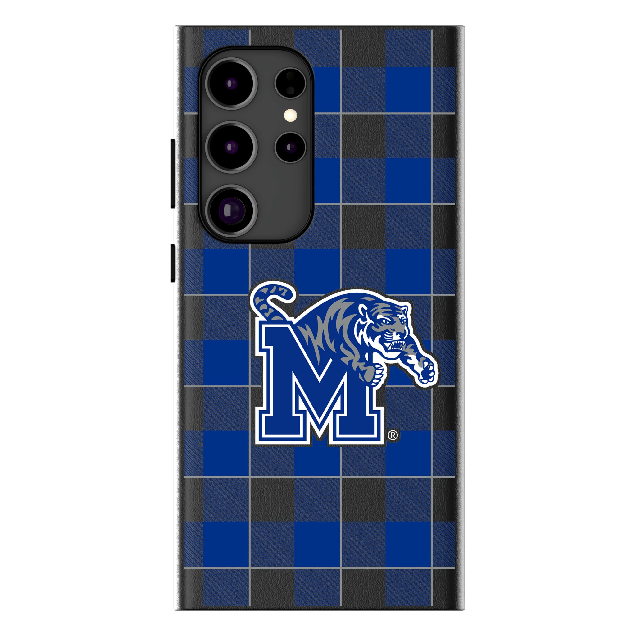 University of Memphis Tigers Plaid Galaxy MagSafe Compatible Phone Case for Samsung Galaxy