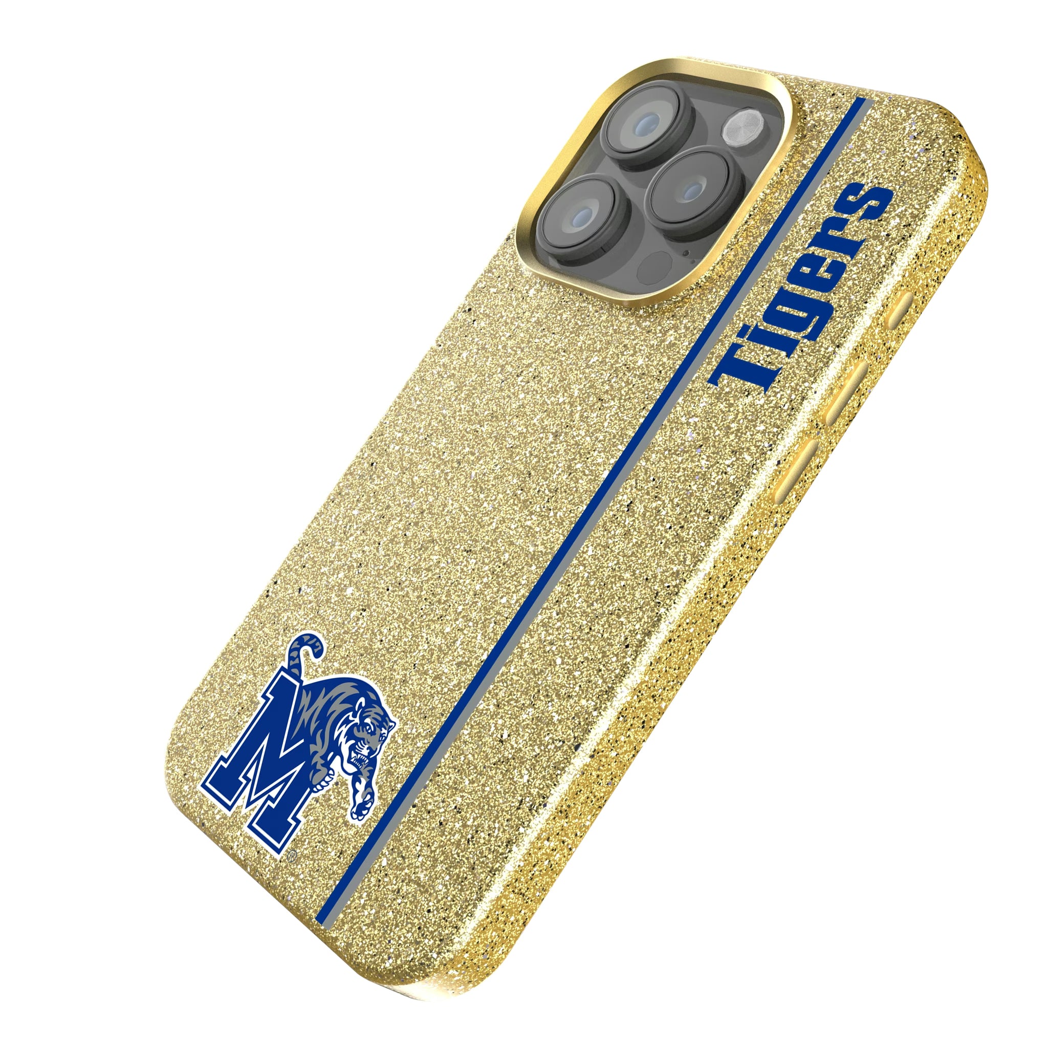 University of Memphis Tigers Sidebar iPhone Bling Phone Case for Apple iPhone - Isometric View
