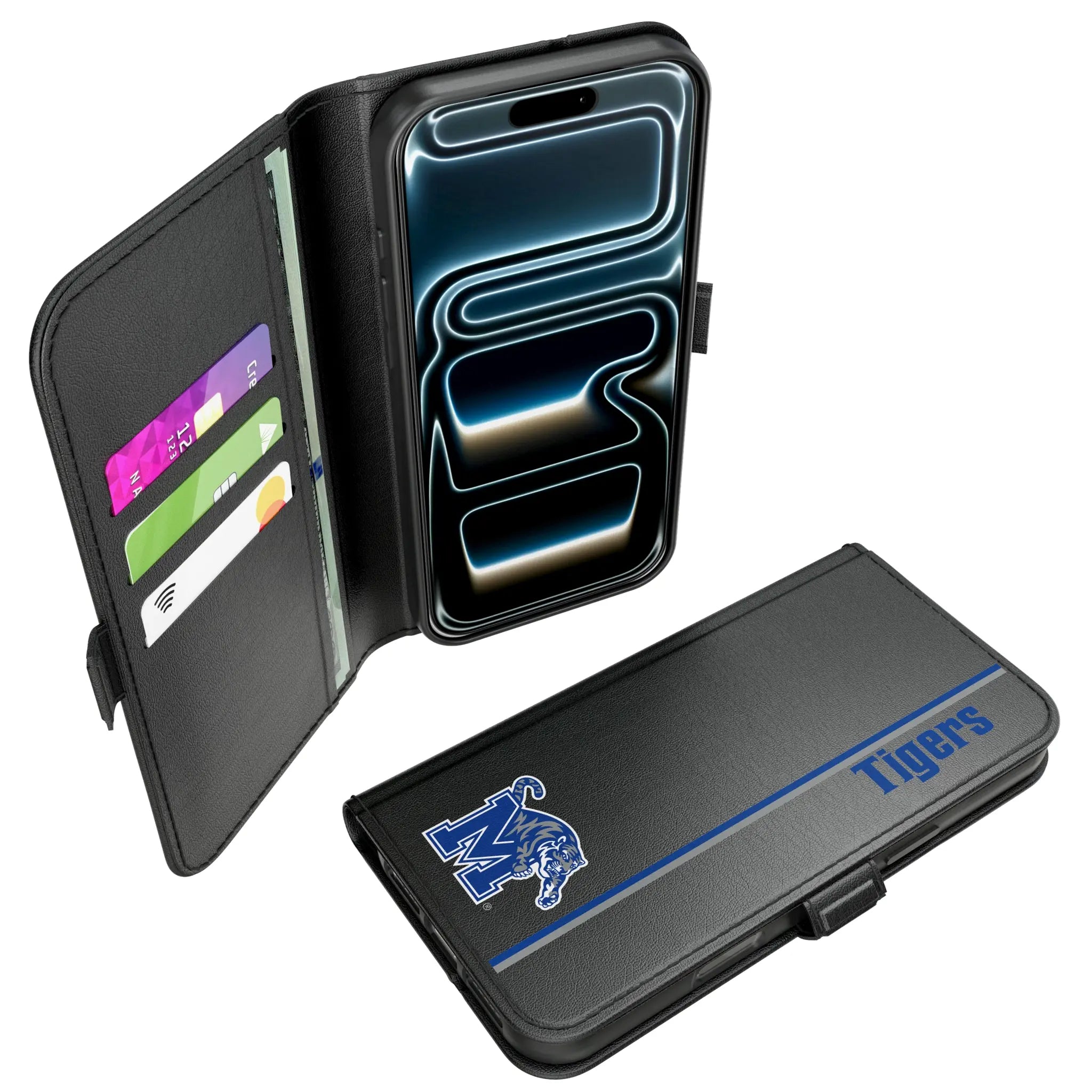 University of Memphis Tigers Sidebar iPhone Folio Phone Case for Apple iPhone#Device_iPhone 17 Pro Max
