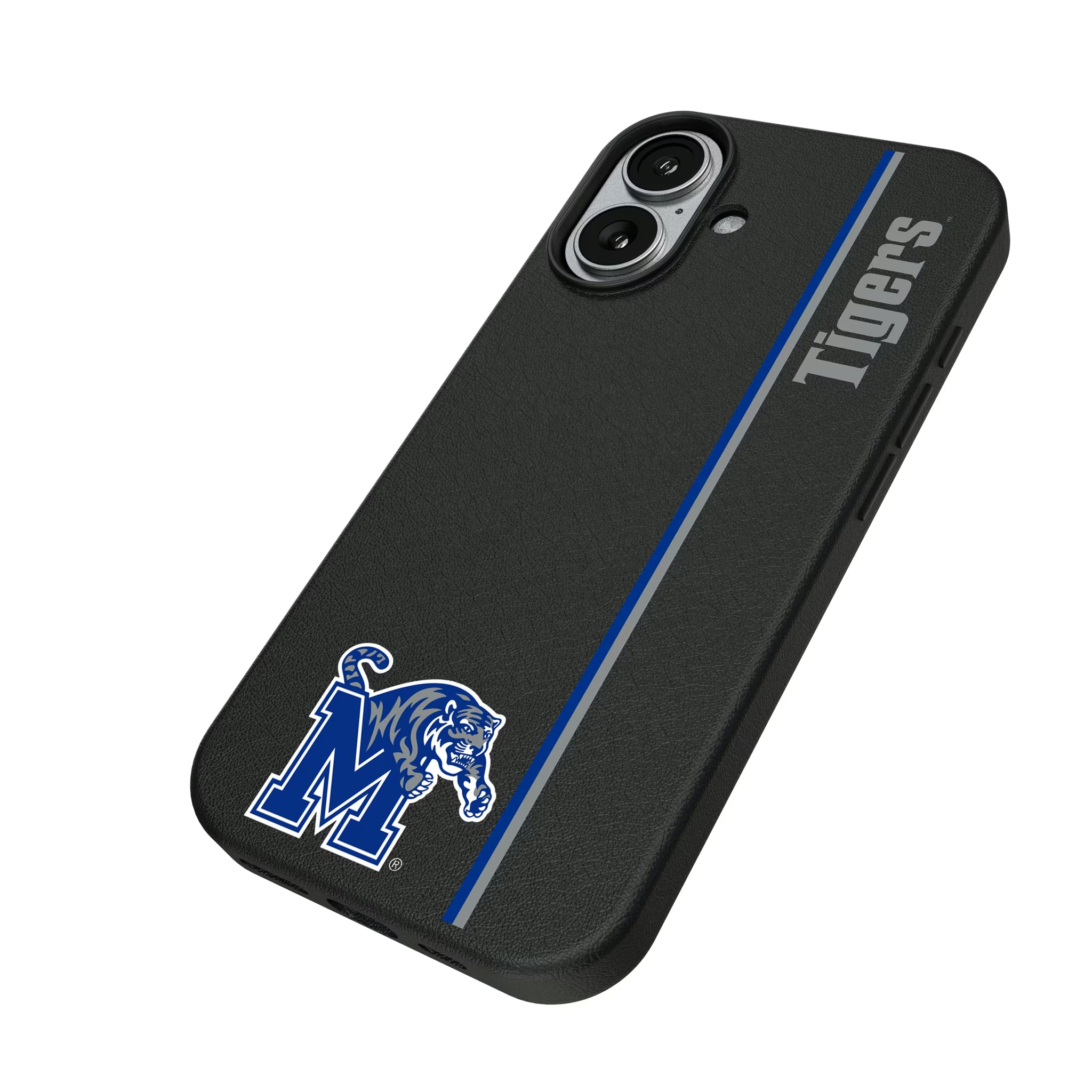University of Memphis Tigers Sidebar iPhone MagSafe Compatible Phone Case for Apple iPhone - Isometric View#Device_iPhone 17
