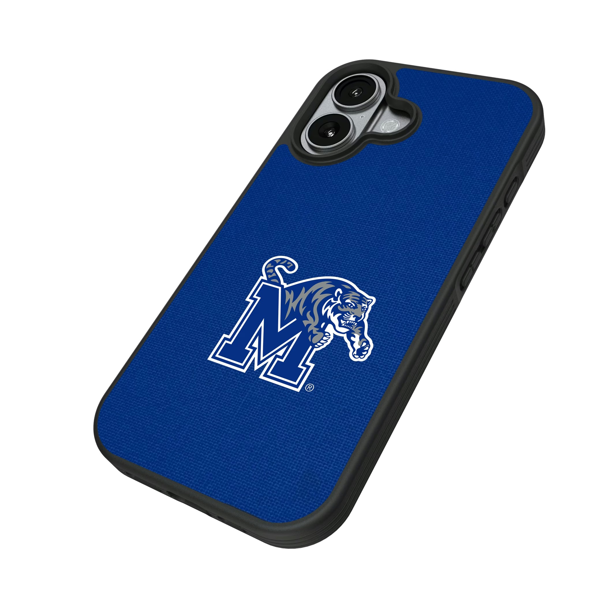 University of Memphis Tigers Solid iPhone Bump Phone Case for Apple iPhone - Isometric View#Device_iPhone 17