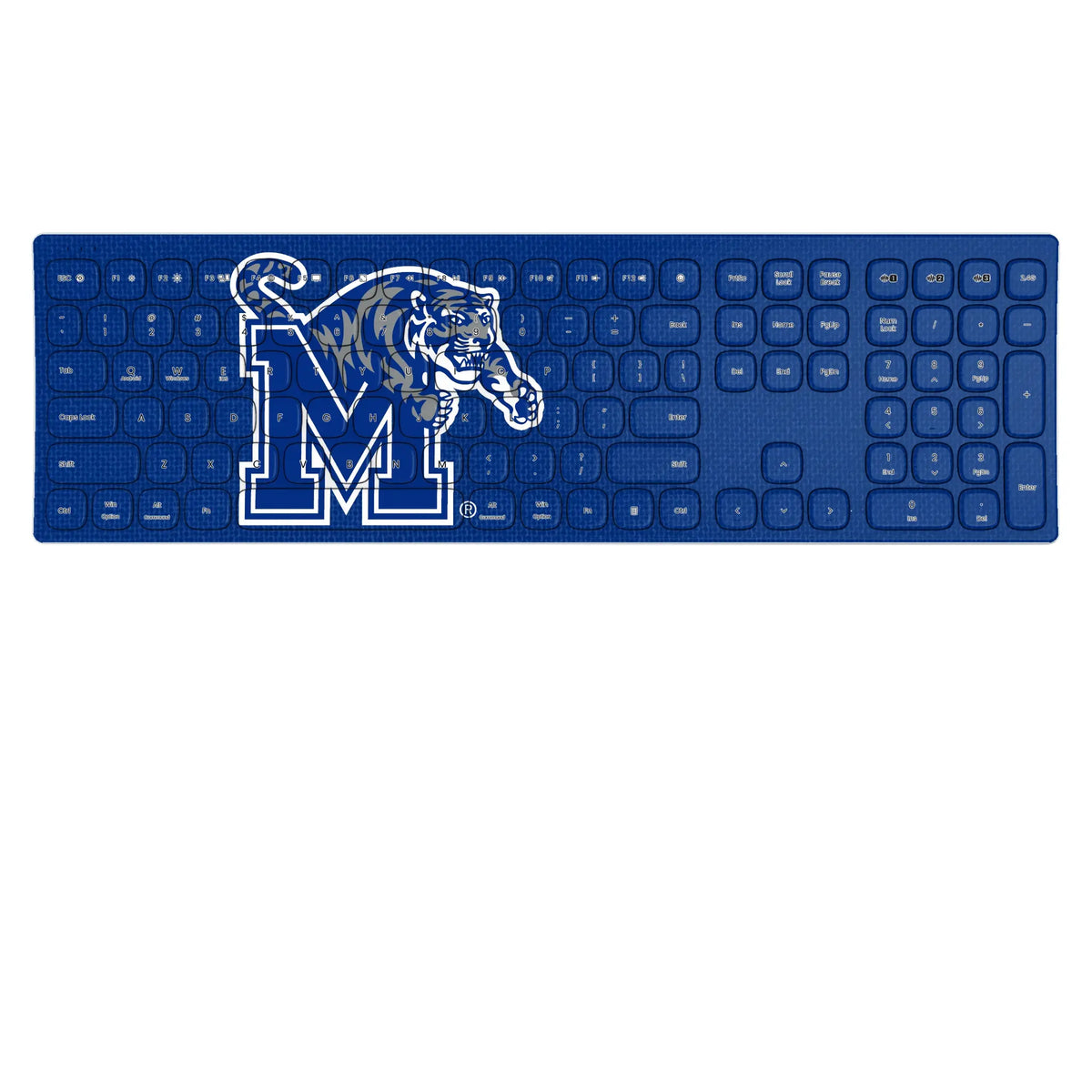 University of Memphis Tigers Solid KKB605 Curved Wireless Keyboard