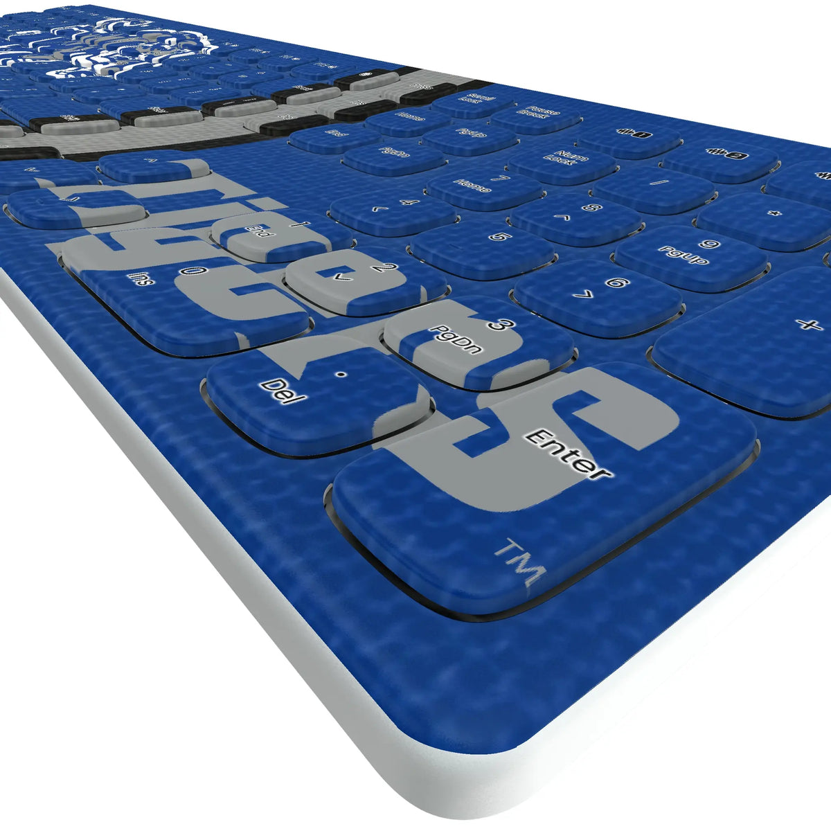 University of Memphis Tigers Stripe KKB605 Curved Wireless Keyboard - Detail