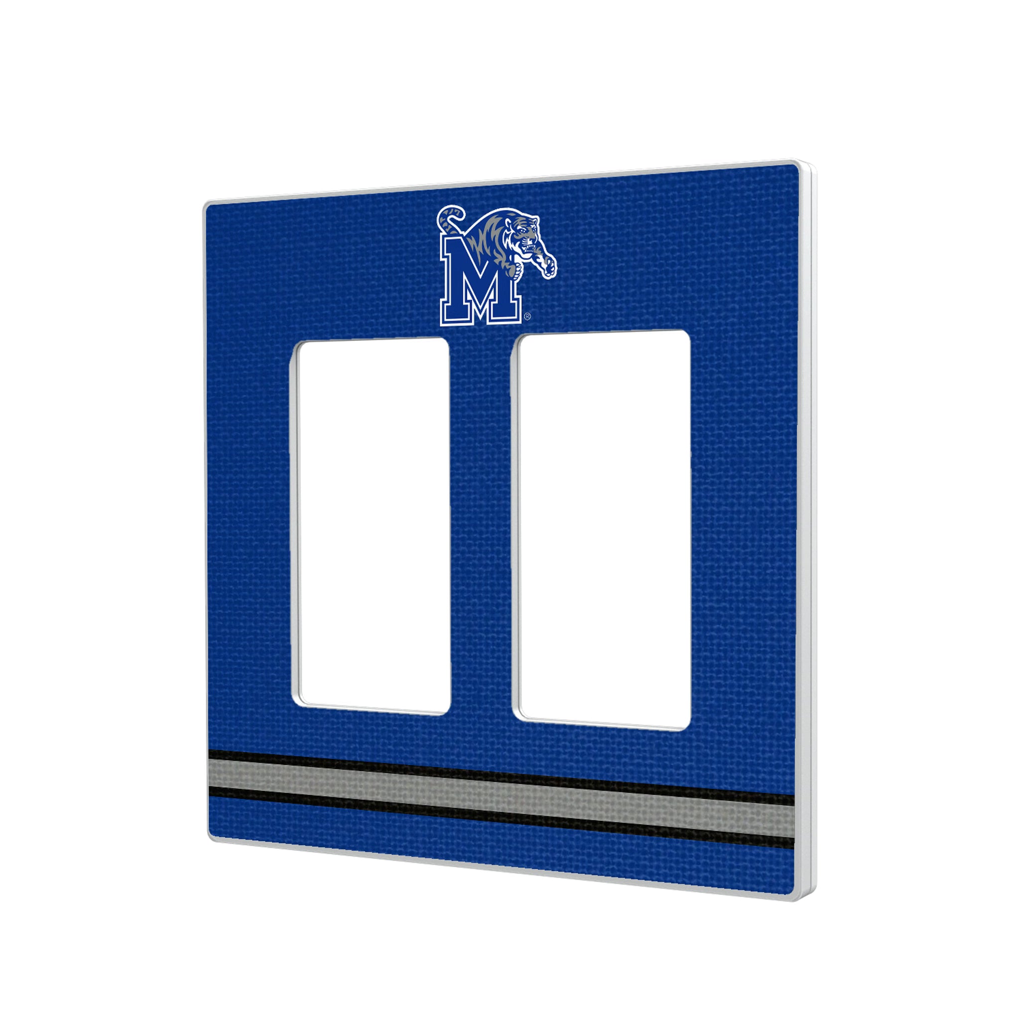 University of Memphis Tigers Stripe Hidden-Screw Light Switch Plate#Style_Double Rocker