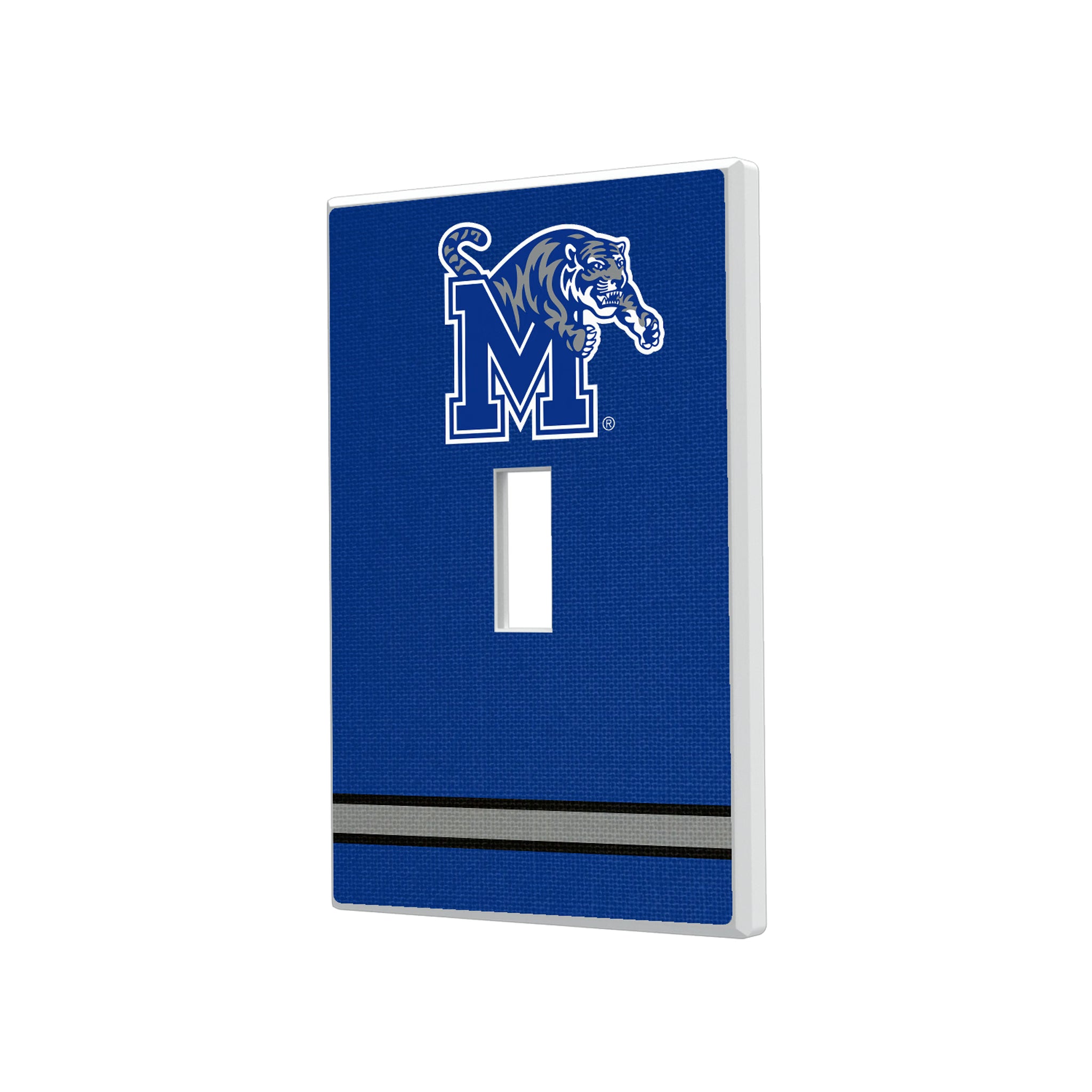 University of Memphis Tigers Stripe Hidden-Screw Light Switch Plate#Style_Single Toggle