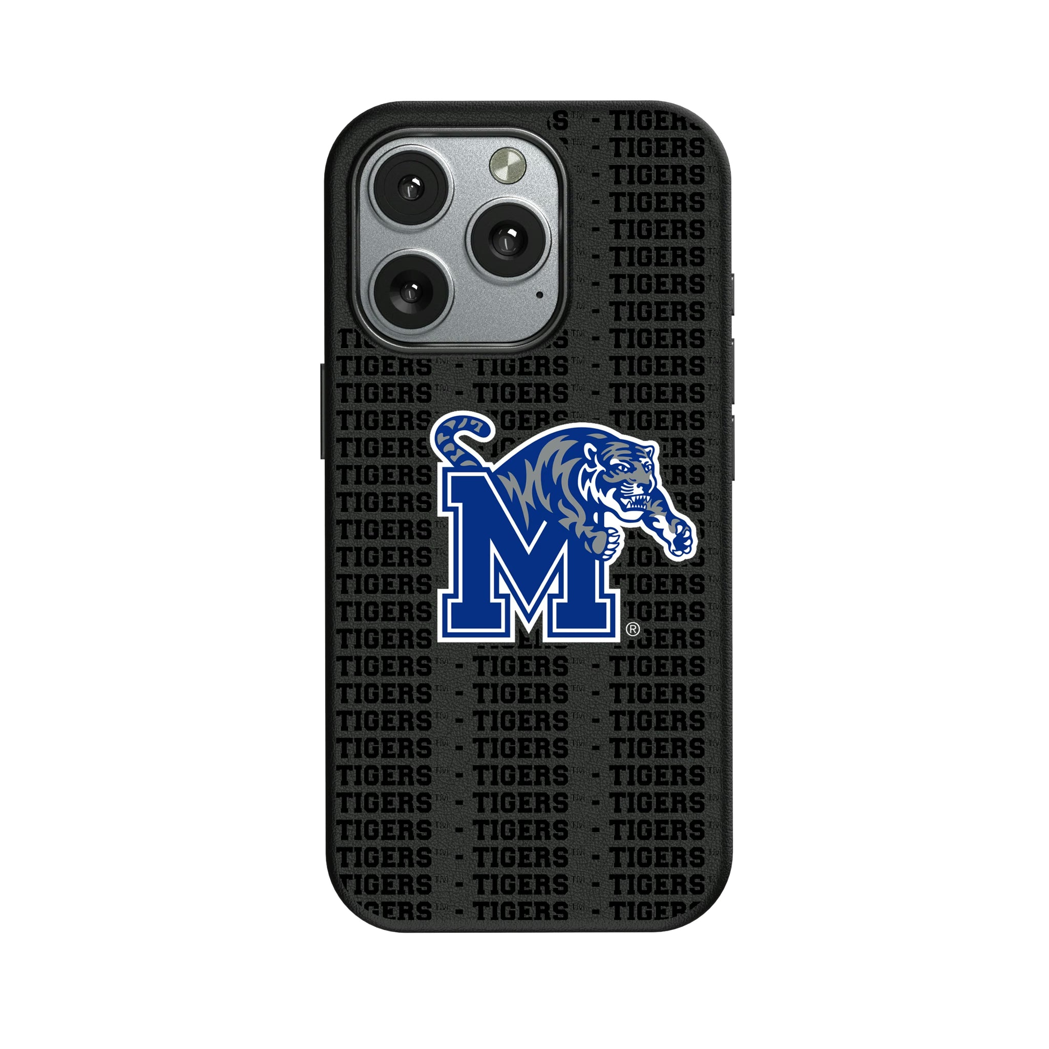 University of Memphis Tigers Text Backdrop iPhone MagSafe Compatible Phone Case for Apple iPhone