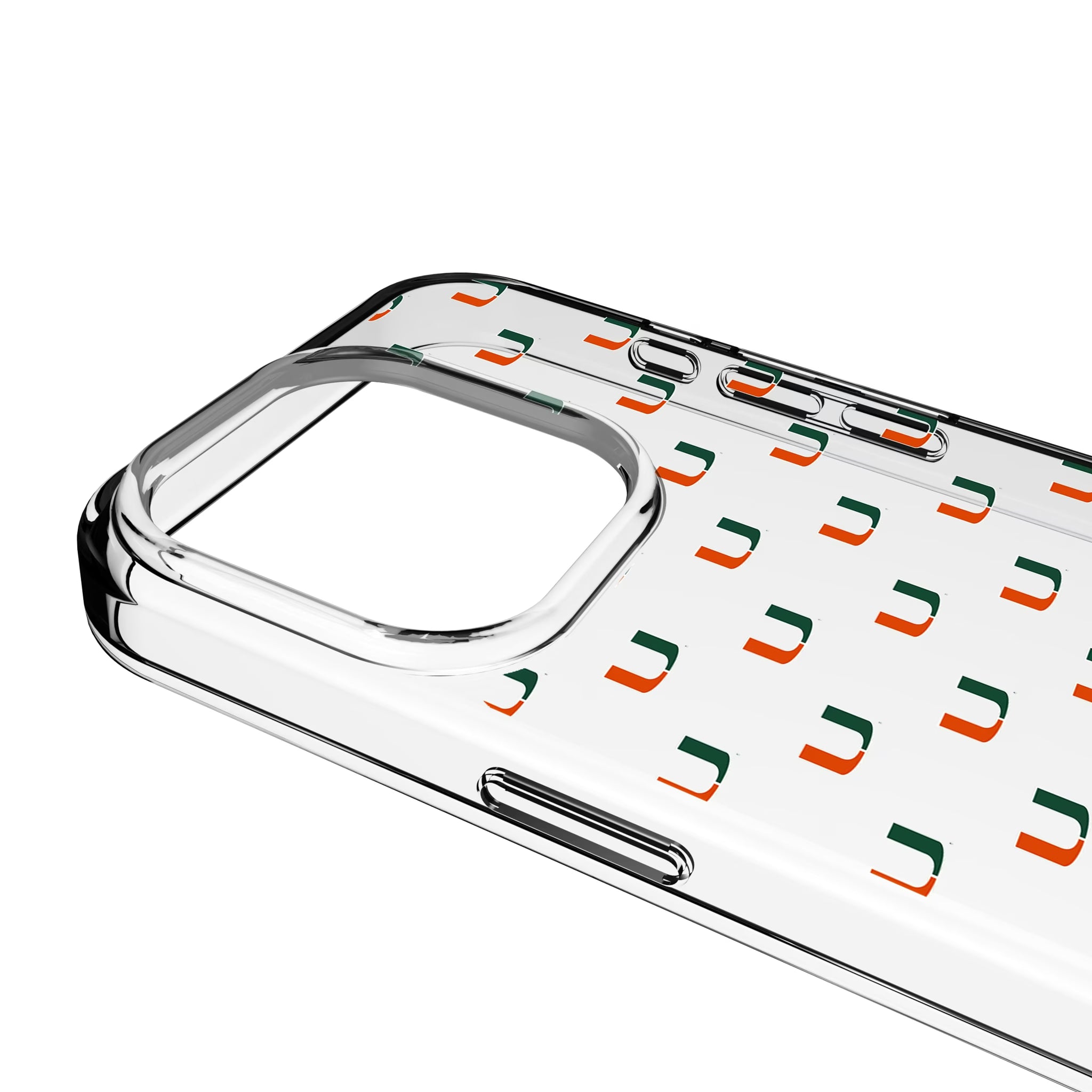 University of Miami Hurricanes Fashion Pattern iPhone Clear Phone Case for Apple iPhone - Detail