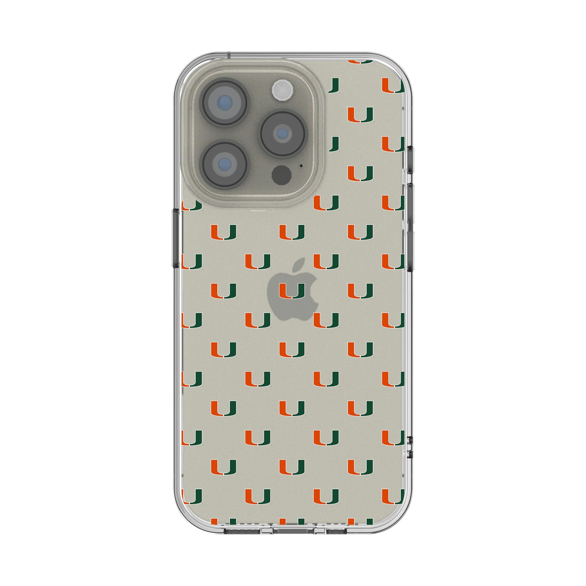 University of Miami Hurricanes Fashion Pattern iPhone Clear Phone Case for Apple iPhone