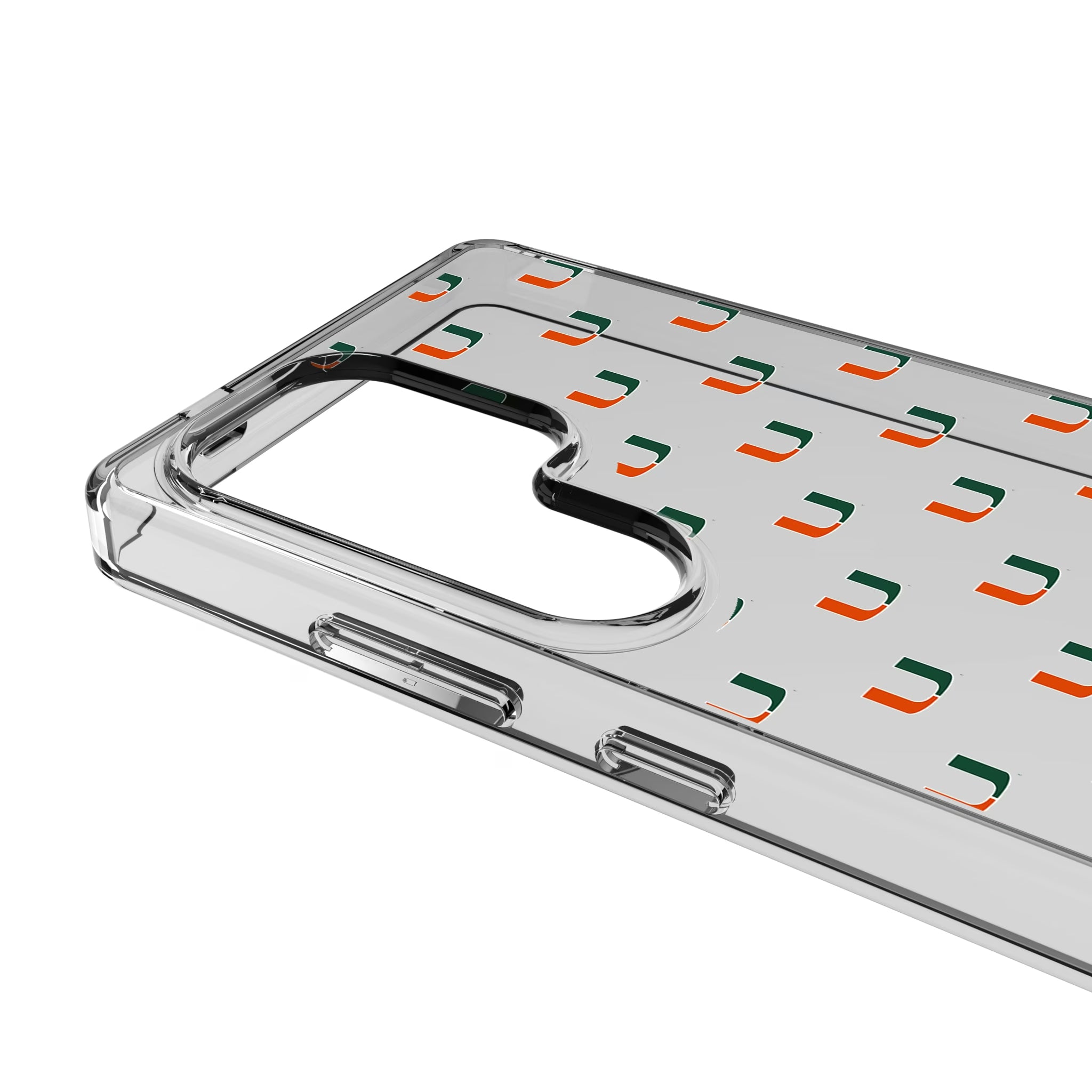 University of Miami Hurricanes Fashion Pattern Galaxy Clear Phone Case for Samsung Galaxy - Detail