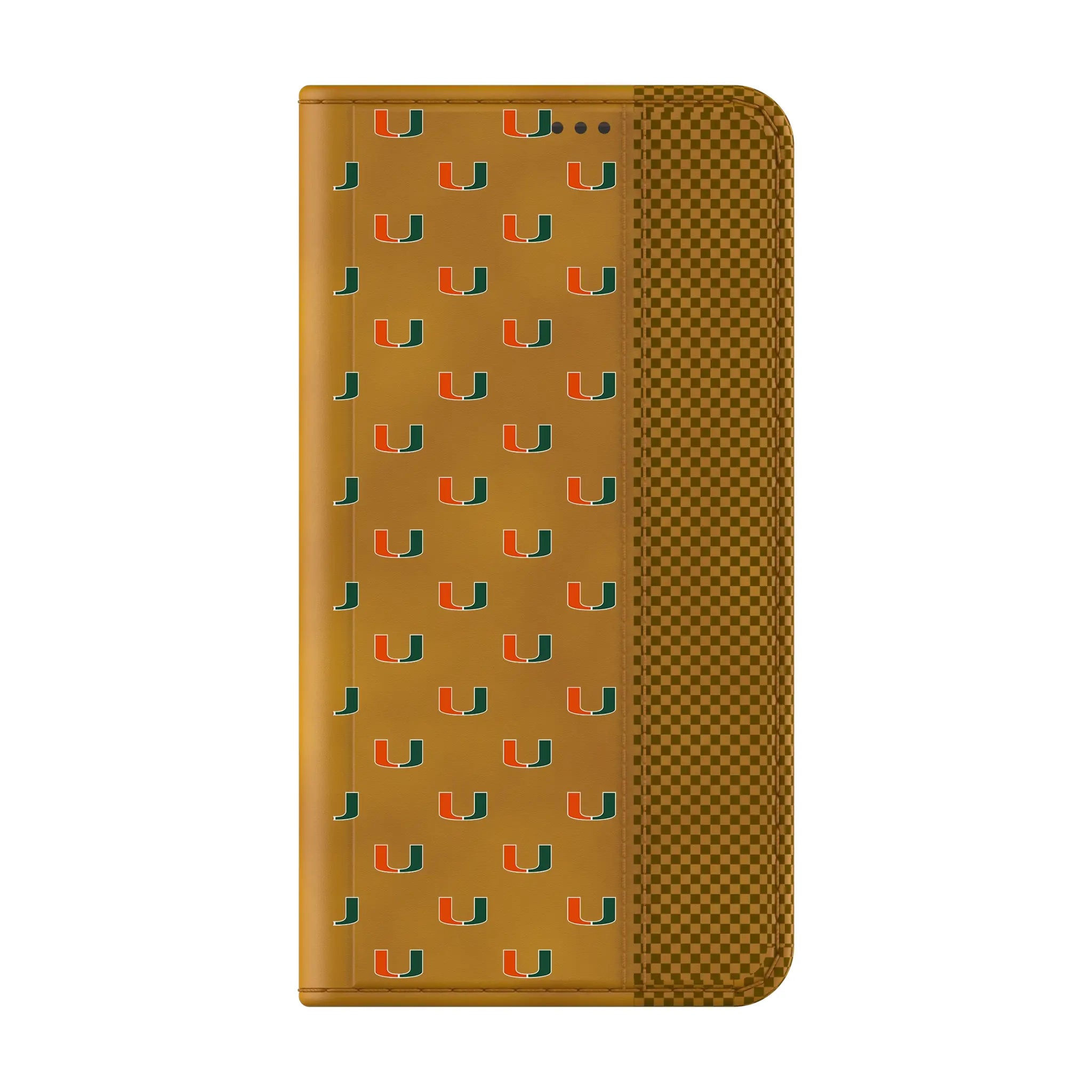 University of Miami Hurricanes Fashion Pattern Galaxy Folio Phone Case for Samsung Galaxy