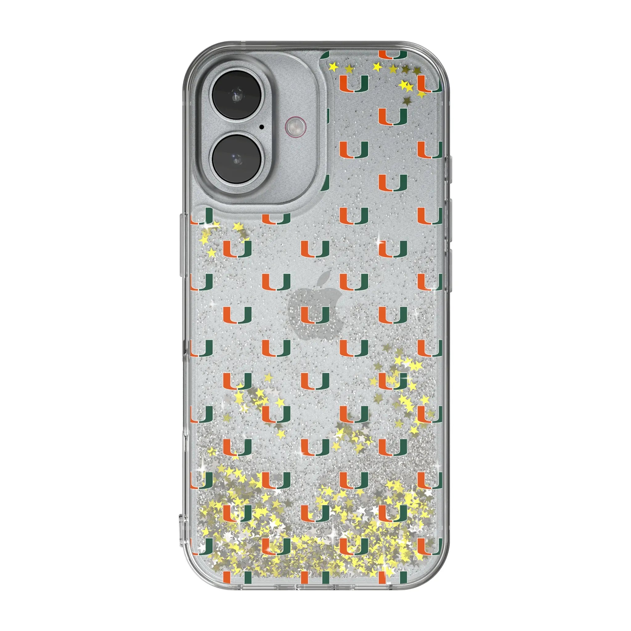 University of Miami Hurricanes Fashion Pattern iPhone Glitter Phone Case for Apple iPhone
