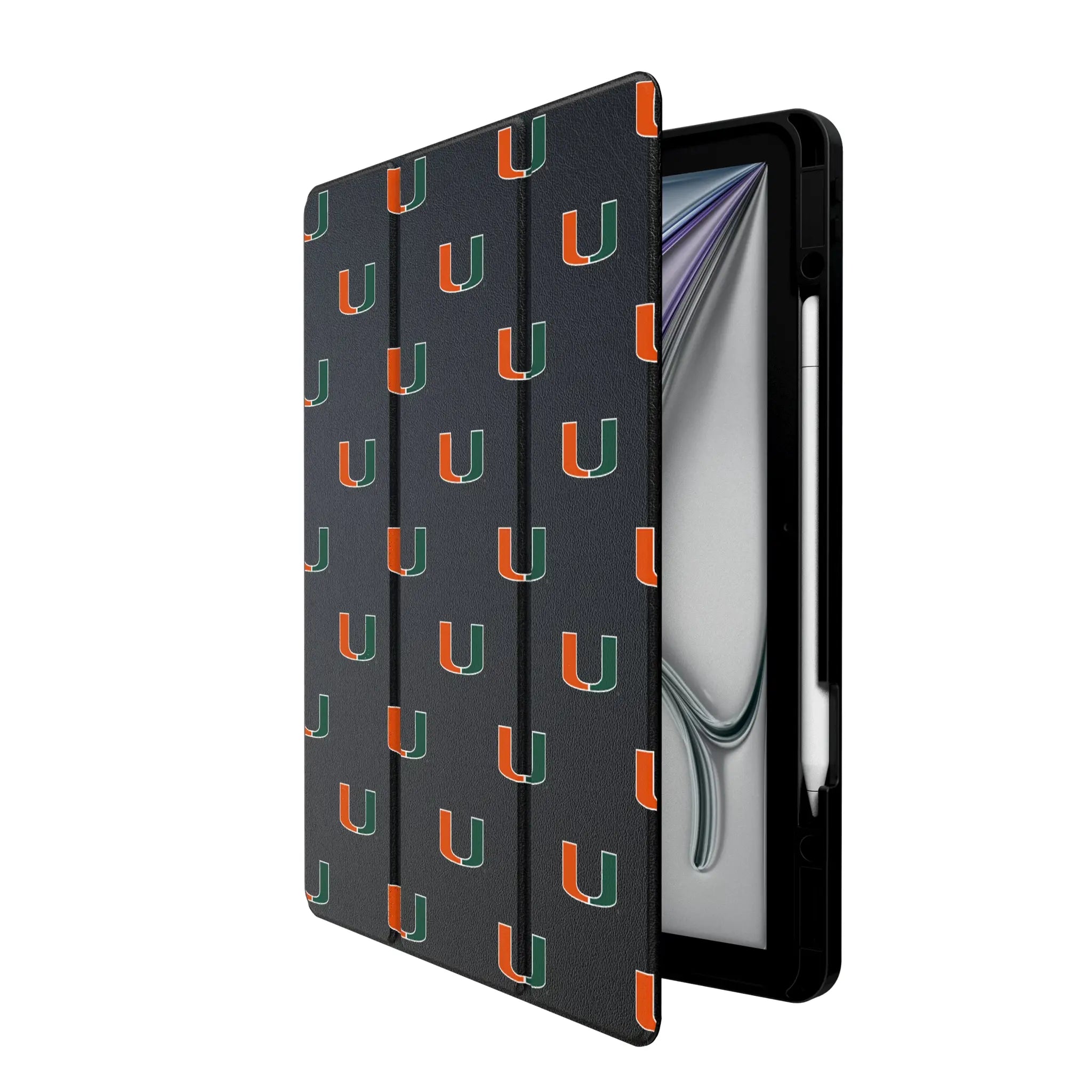 University of Miami Hurricanes Fashion Pattern iPad Tablet Case for Apple iPad