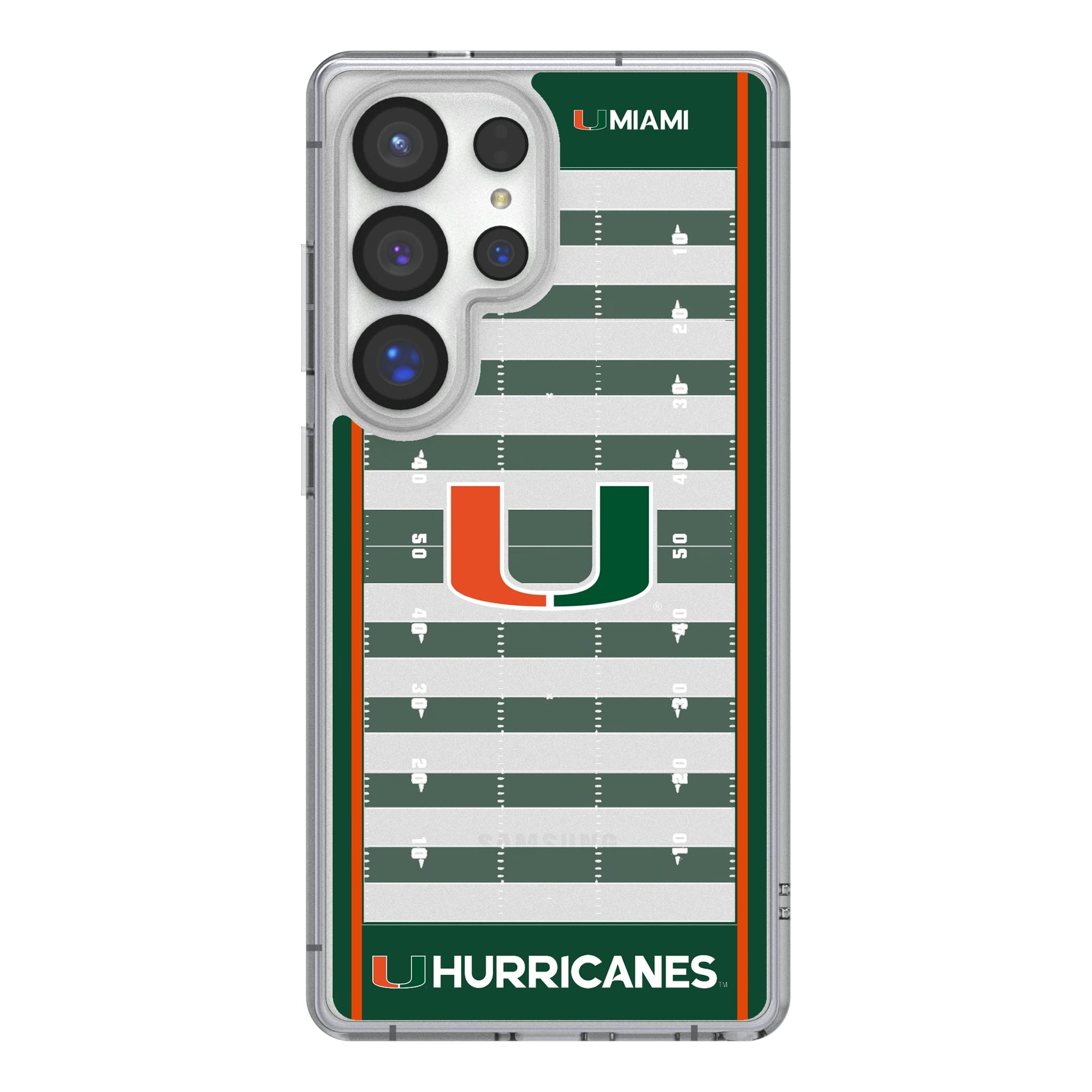 University of Miami Hurricanes Field Galaxy Clear Phone Case for Samsung Galaxy