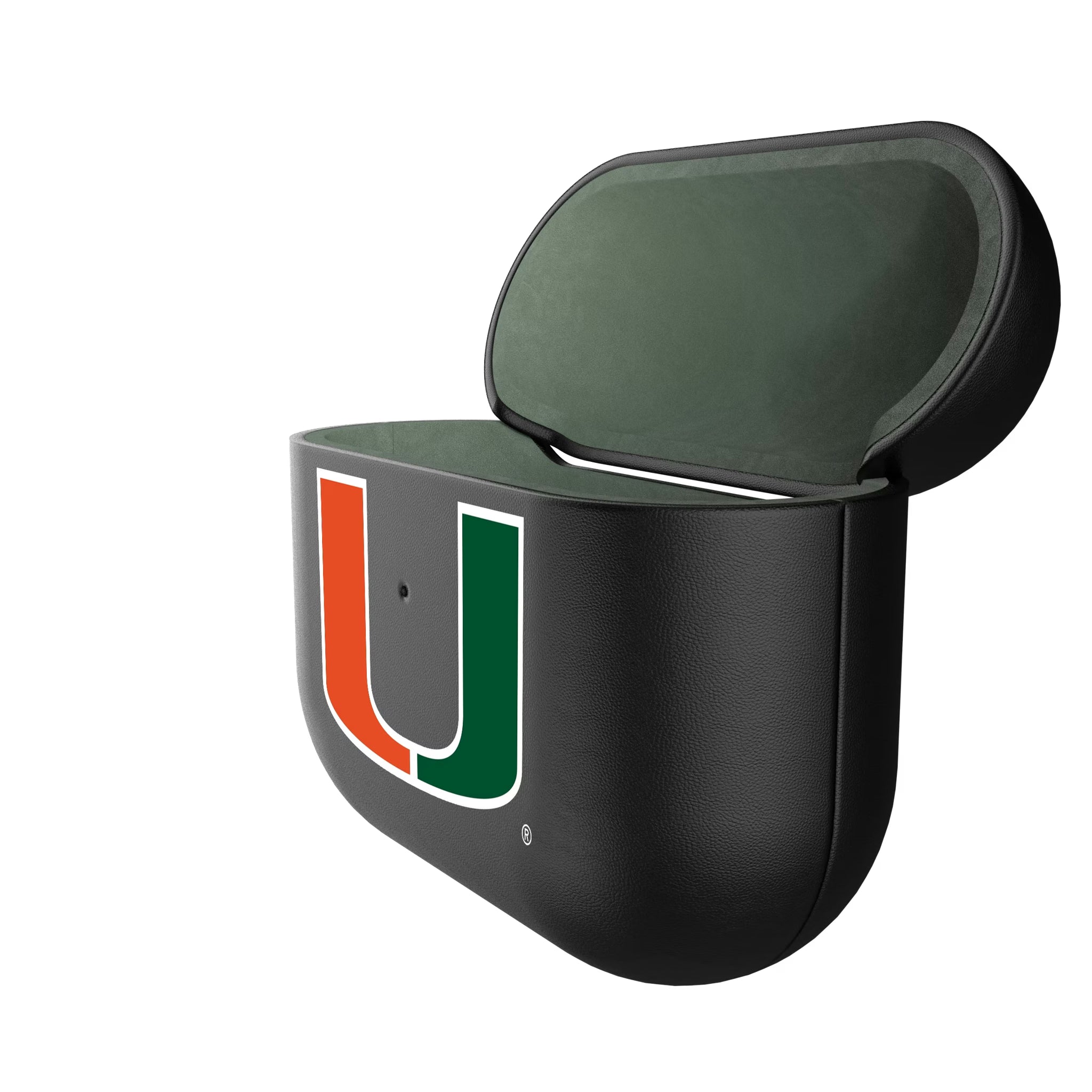 University of Miami Hurricanes Insignia AirPods AirPod Case Cover - Isometric View#Device_AirPods 3rd Gen