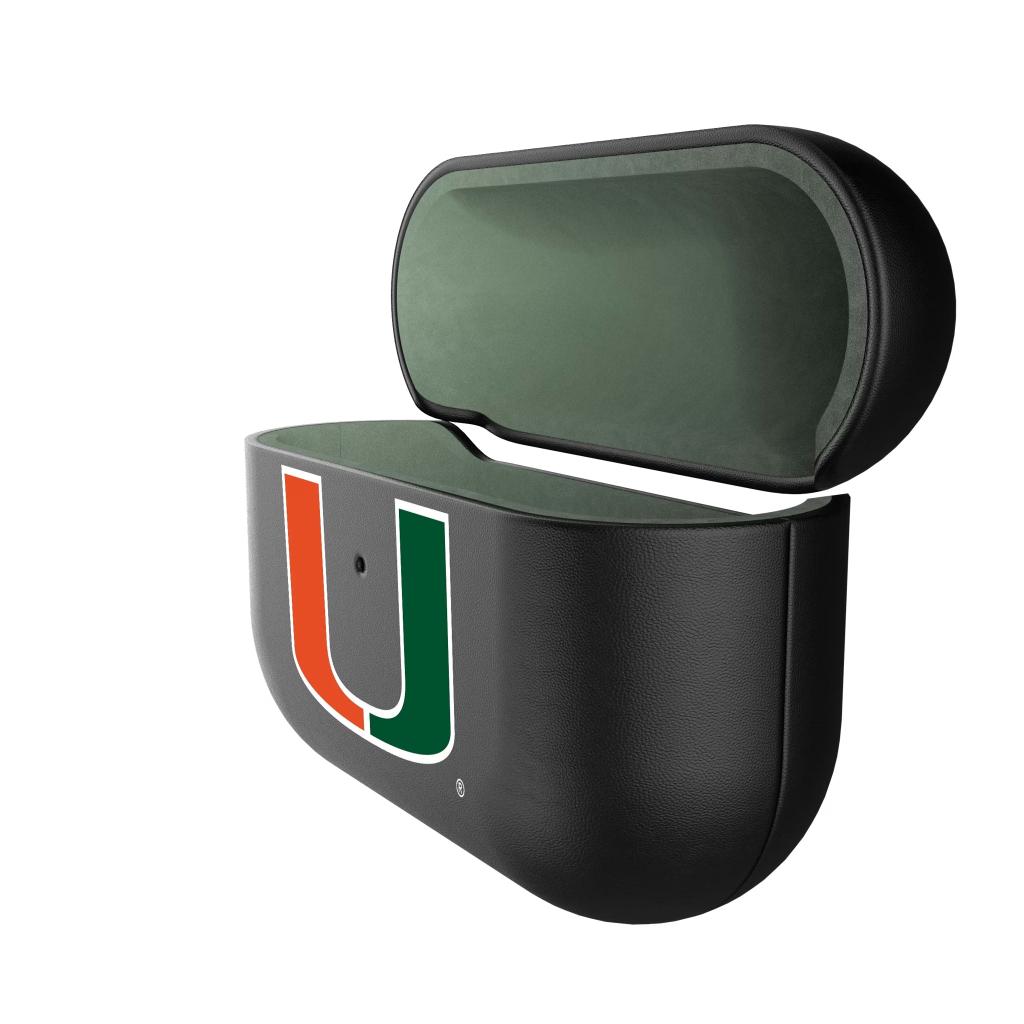 University of Miami Hurricanes Insignia AirPods AirPod Case Cover - Isometric View#Device_AirPods Pro 1st Gen