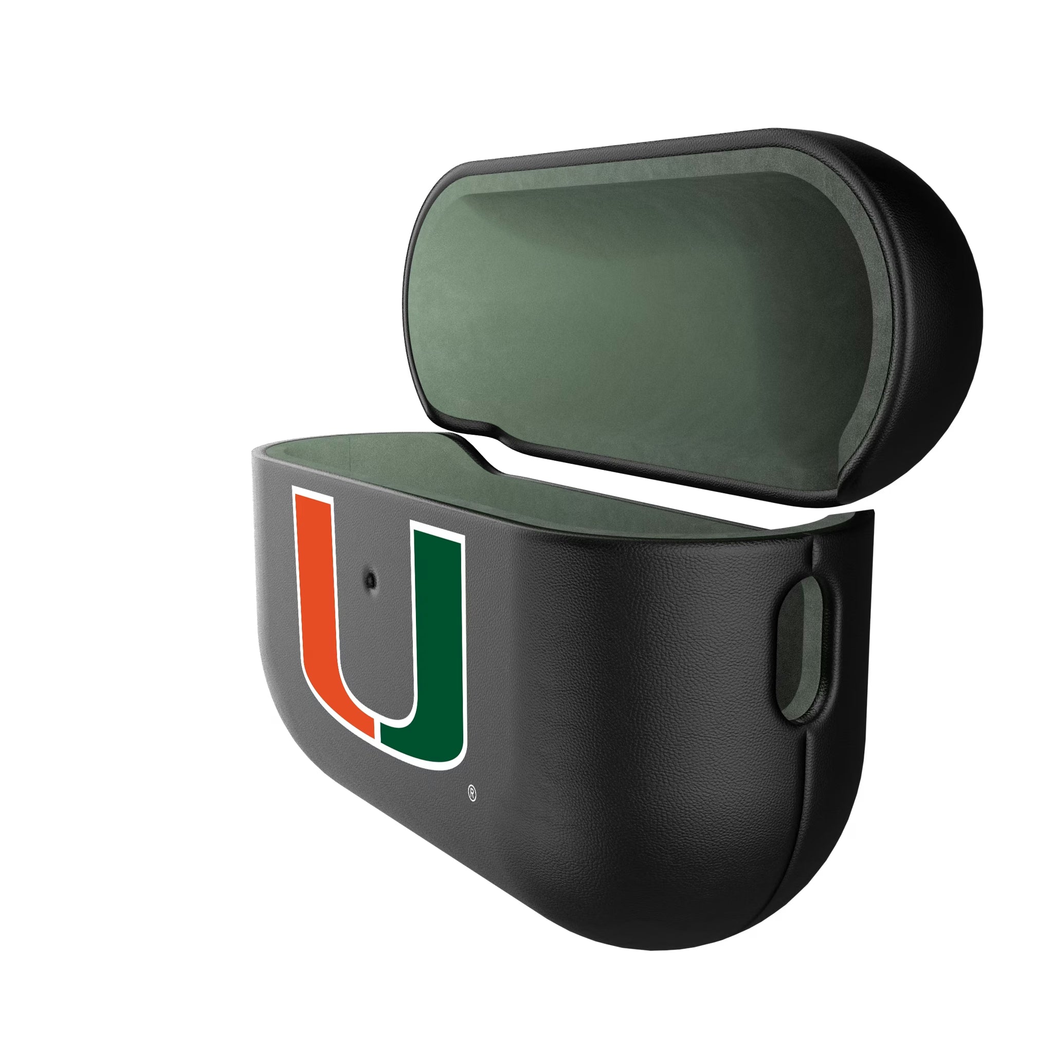 University of Miami Hurricanes Insignia AirPods AirPod Case Cover - Isometric View#Device_AirPods Pro 2nd Gen