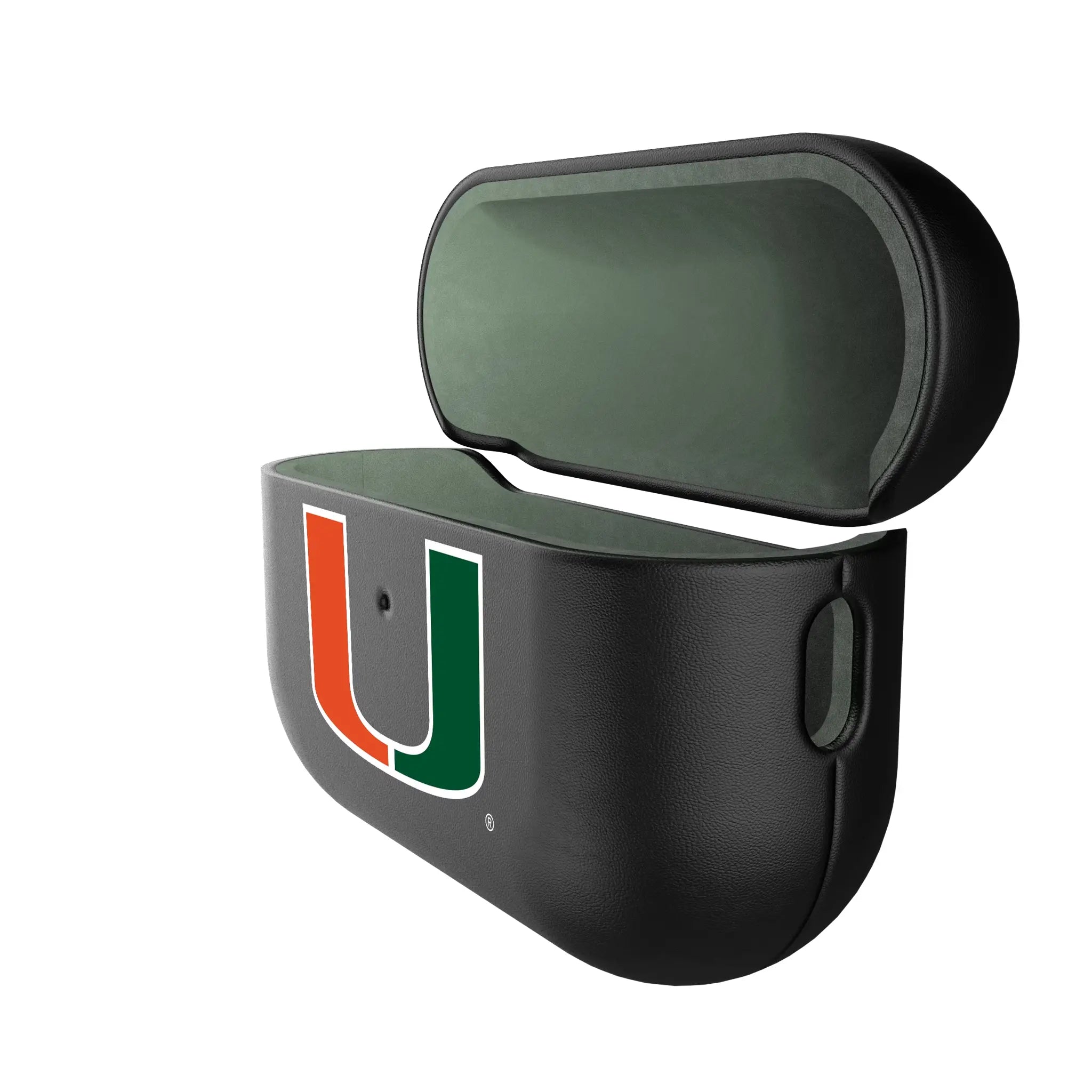University of Miami Hurricanes Insignia AirPods AirPod Case Cover - Isometric View#Device_AirPods Pro 2nd Gen