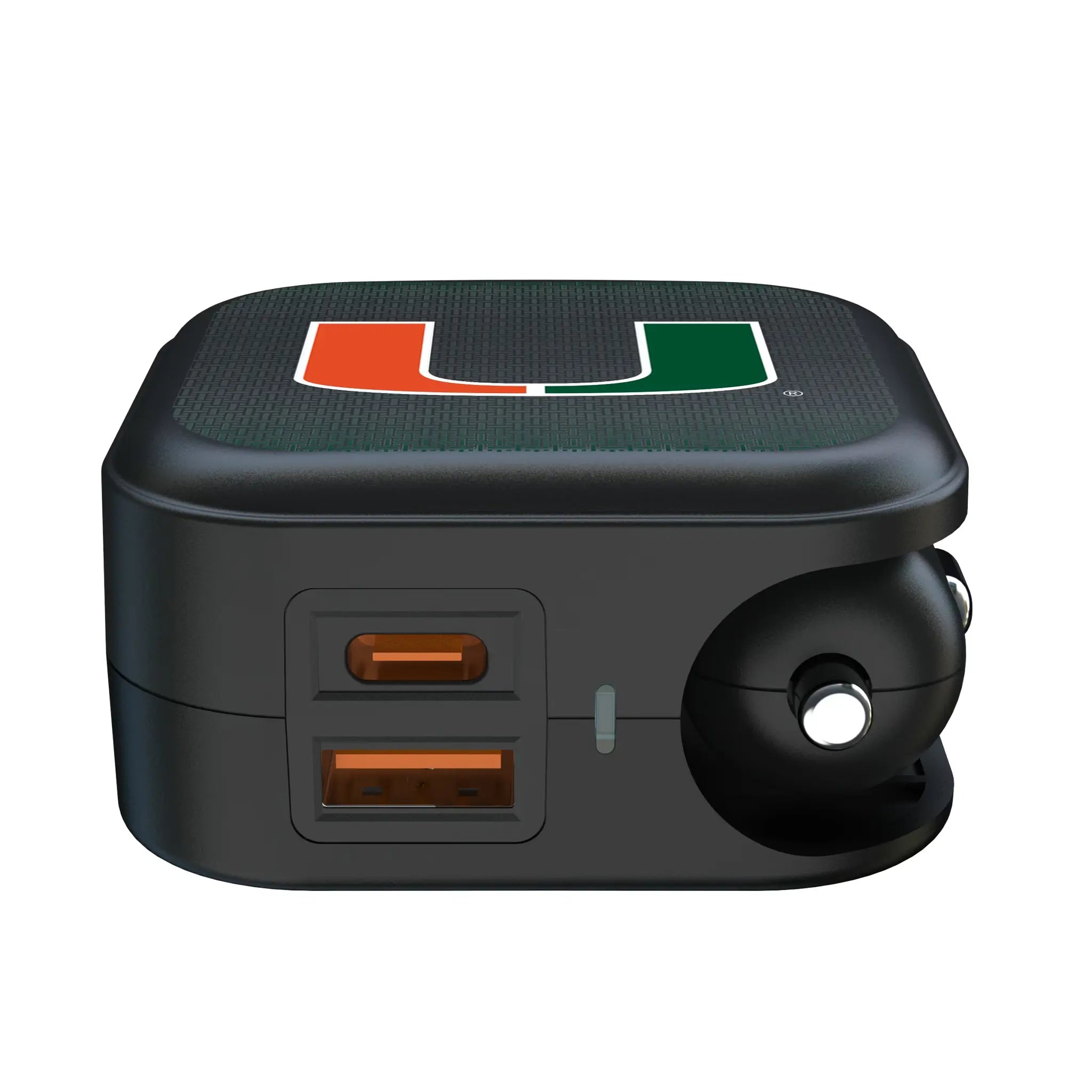 University of Miami Hurricanes Linen 2 in 1 USB A/C Charger