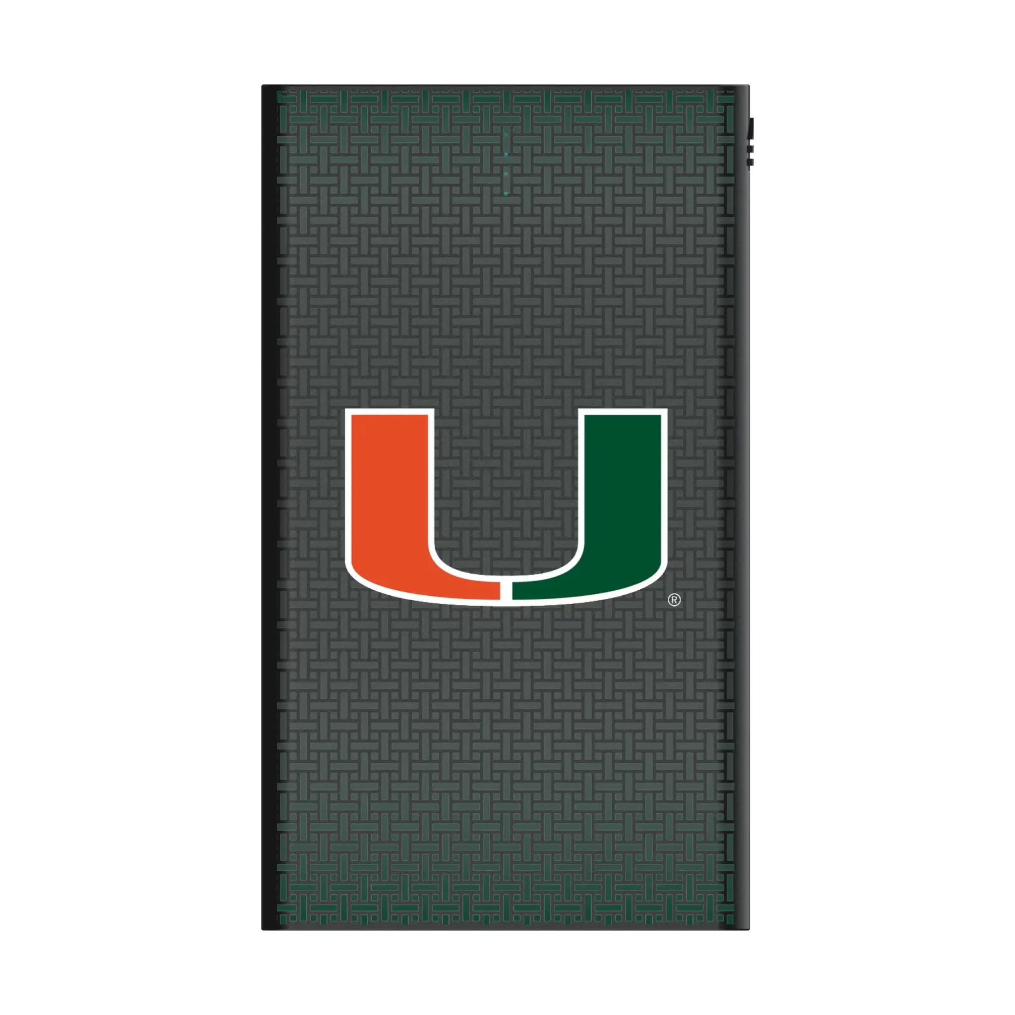 University of Miami Hurricanes Linen 5000mAh Flat Power Bank
