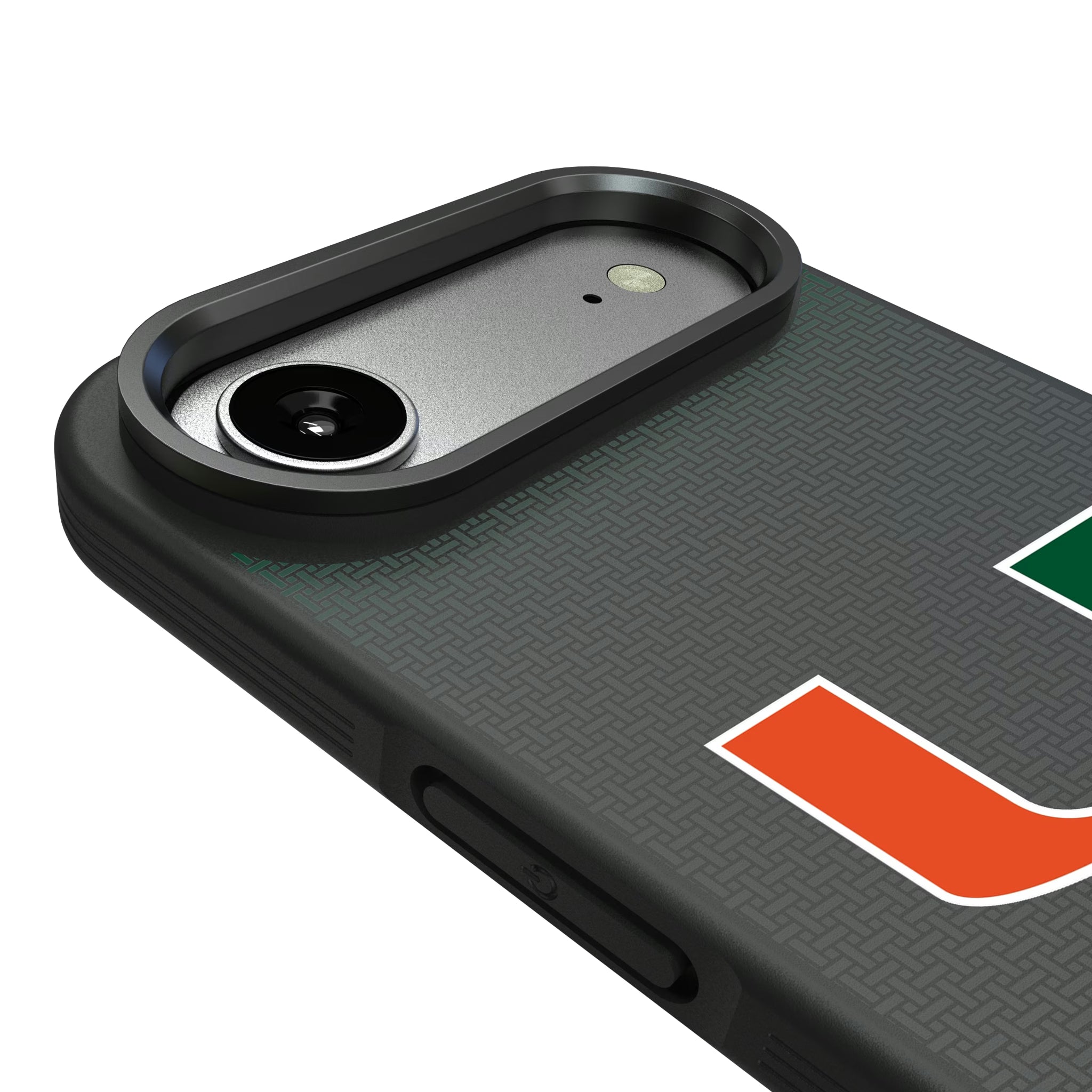 University of Miami Hurricanes Linen iPhone Bump Phone Case for Apple iPhone - Detail#Device_iPhone Air