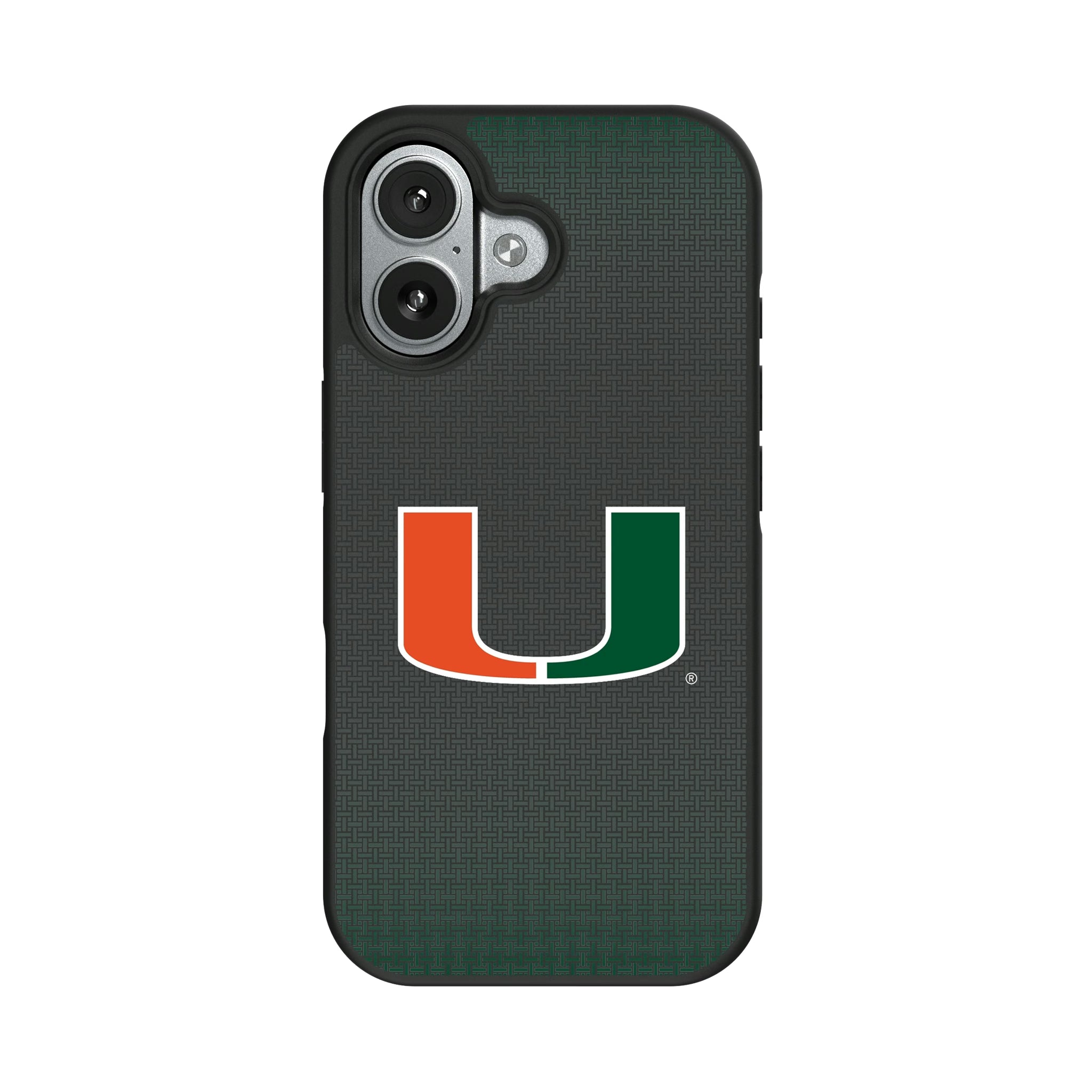University of Miami Hurricanes Linen iPhone Bump Phone Case for Apple iPhone#Device_iPhone 17