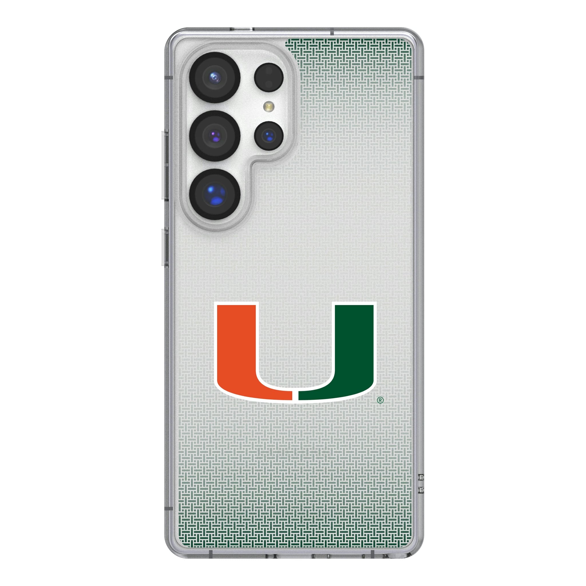 University of Miami Hurricanes Linen Galaxy Clear Phone Case for Samsung Galaxy