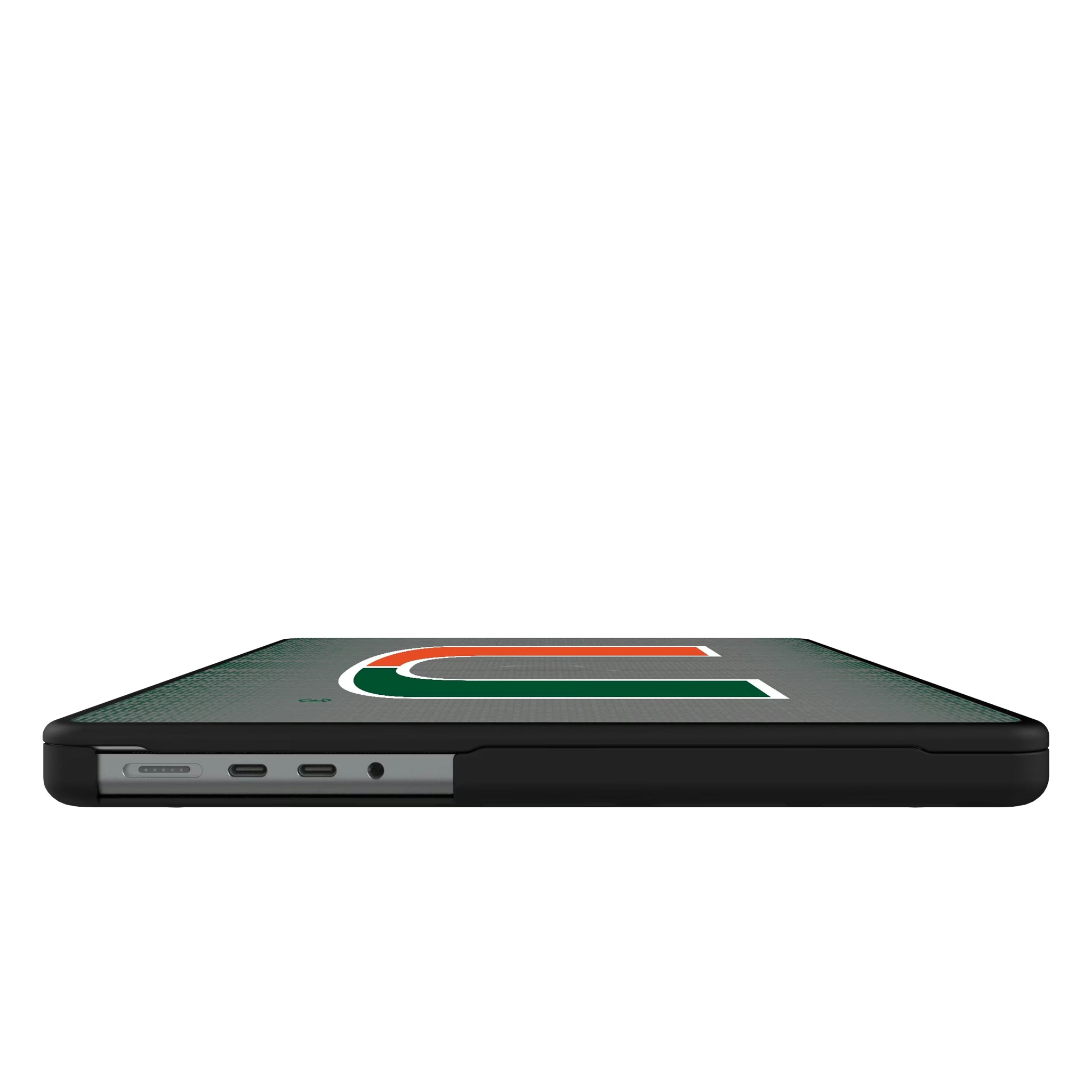 University of Miami Hurricanes Linen MacBook Laptop Case for Apple MacBook#Device_MacBook Pro (14-inch, 2021) / MacBook Pro (14-inch, 2023) / MacBook Pro (14-inch, 2024)