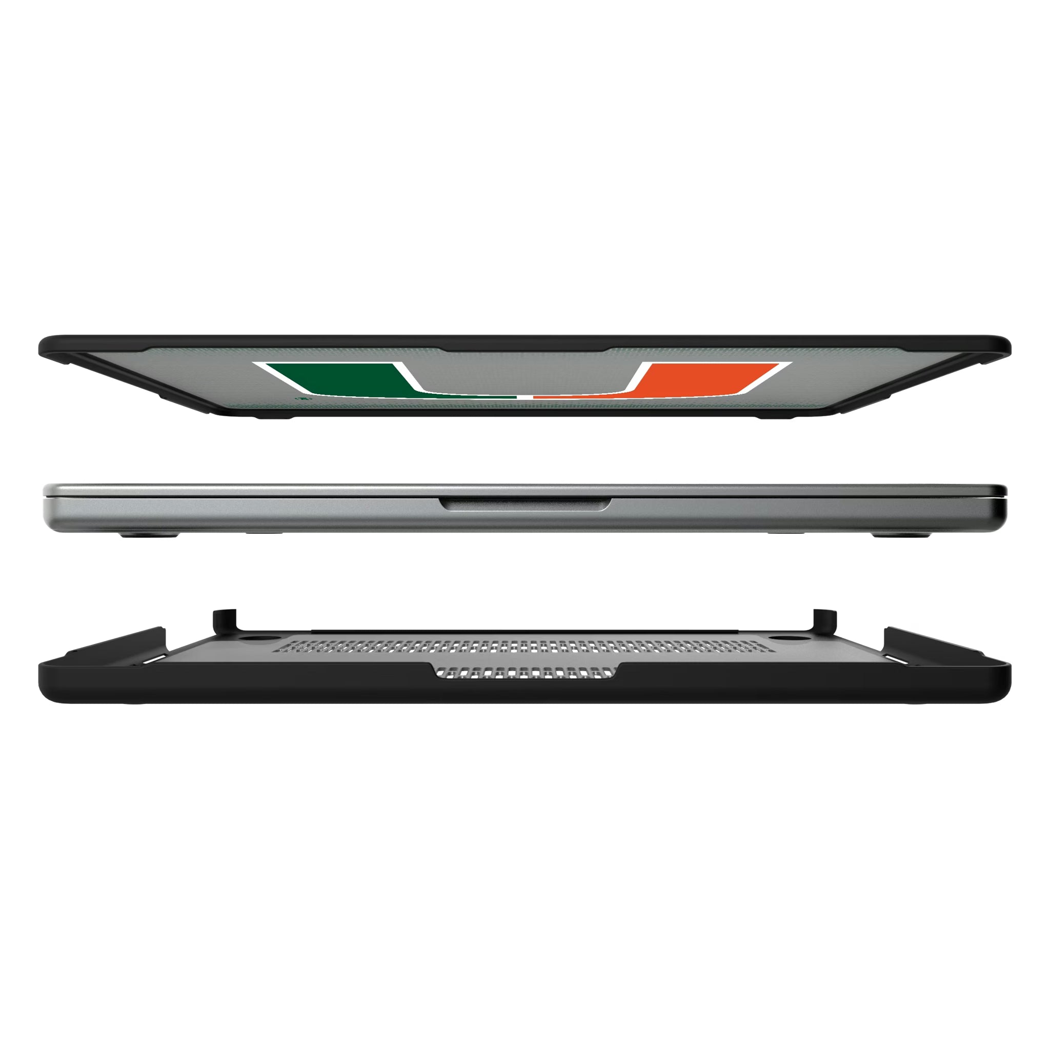 University of Miami Hurricanes Linen MacBook Laptop Case for Apple MacBook#Device_MacBook Pro (14-inch, 2021) / MacBook Pro (14-inch, 2023) / MacBook Pro (14-inch, 2024)