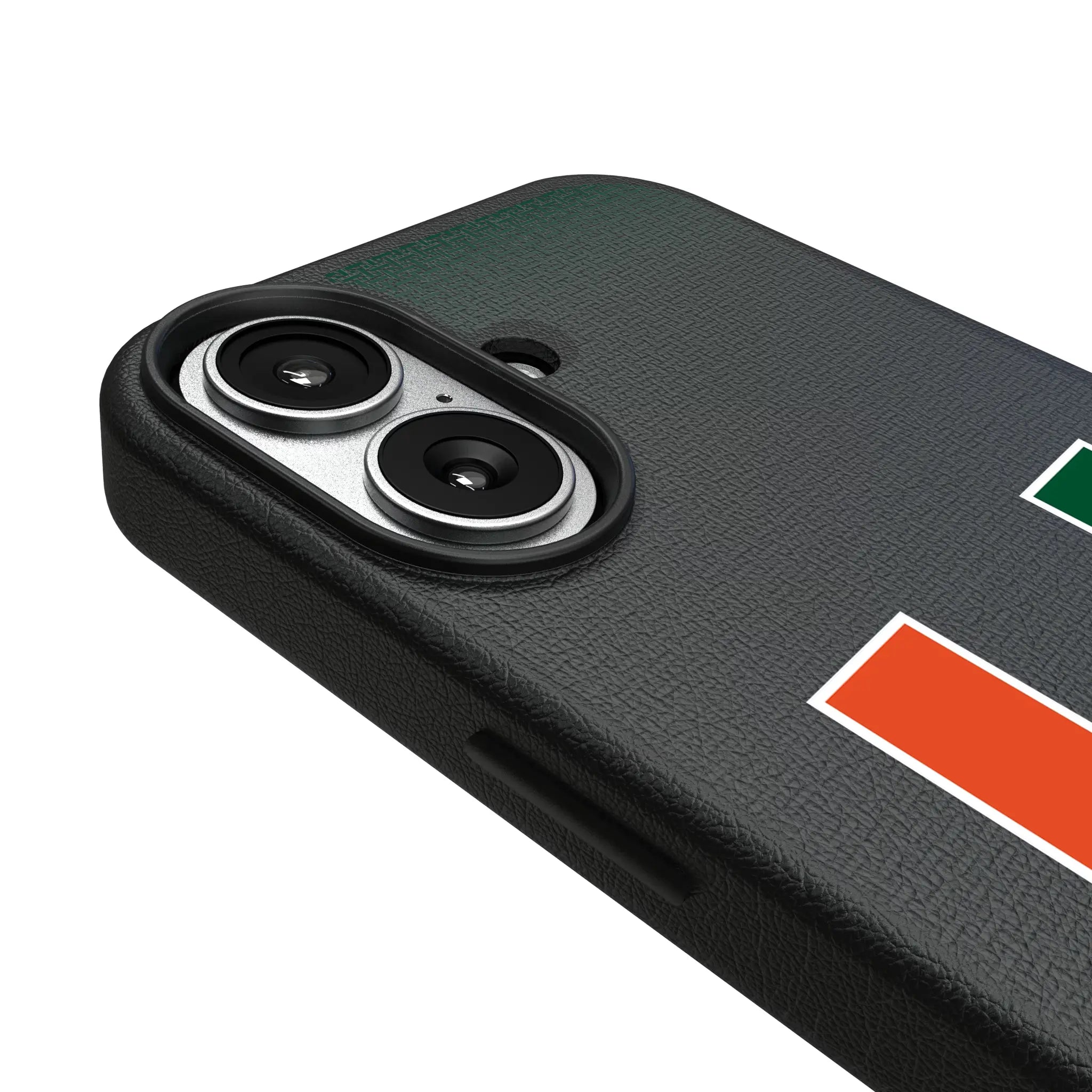 University of Miami Hurricanes Linen iPhone MagSafe Compatible Phone Case for Apple iPhone - Detail#Device_iPhone 17