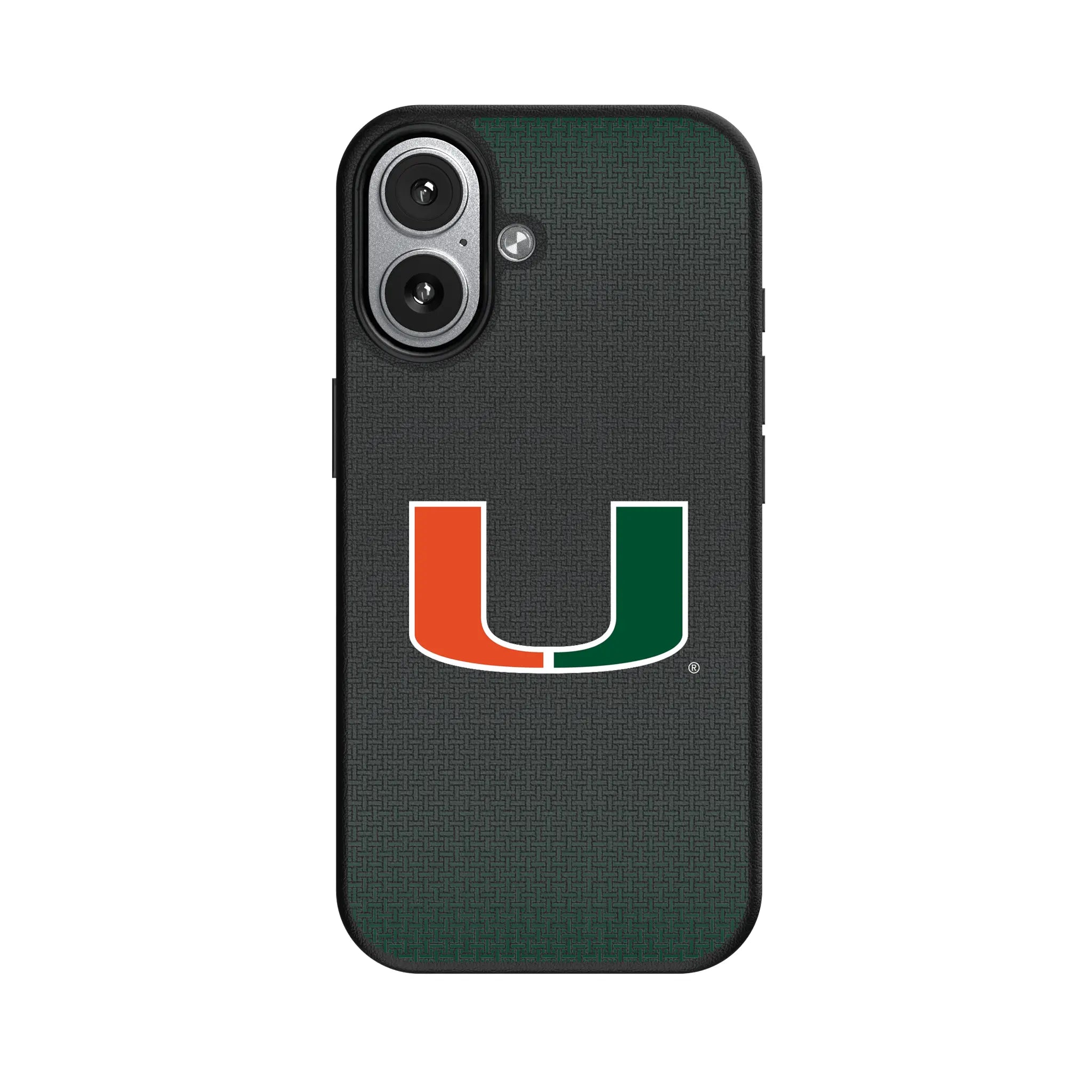 University of Miami Hurricanes Linen iPhone MagSafe Compatible Phone Case for Apple iPhone#Device_iPhone 17