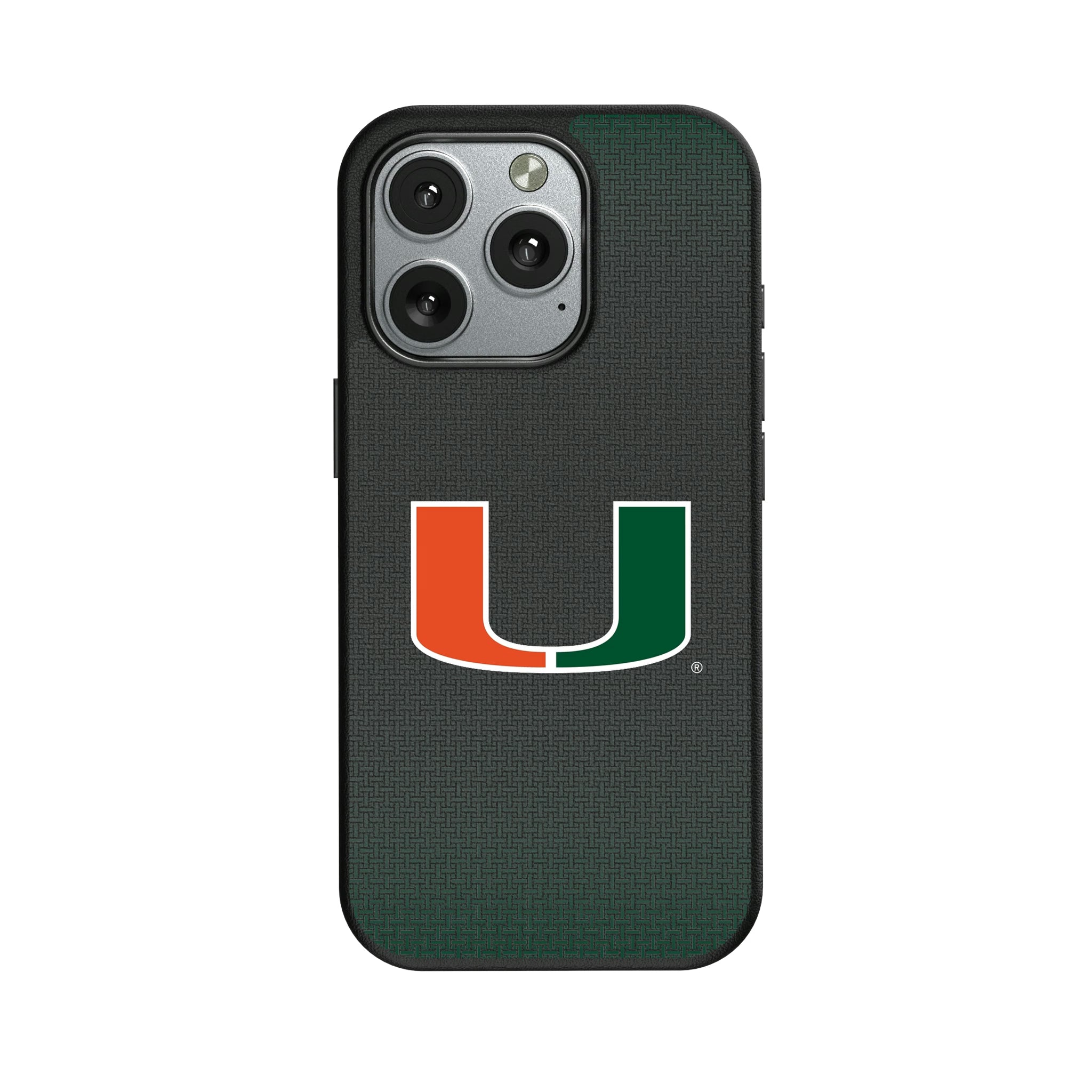 University of Miami Hurricanes Linen iPhone MagSafe Compatible Phone Case for Apple iPhone