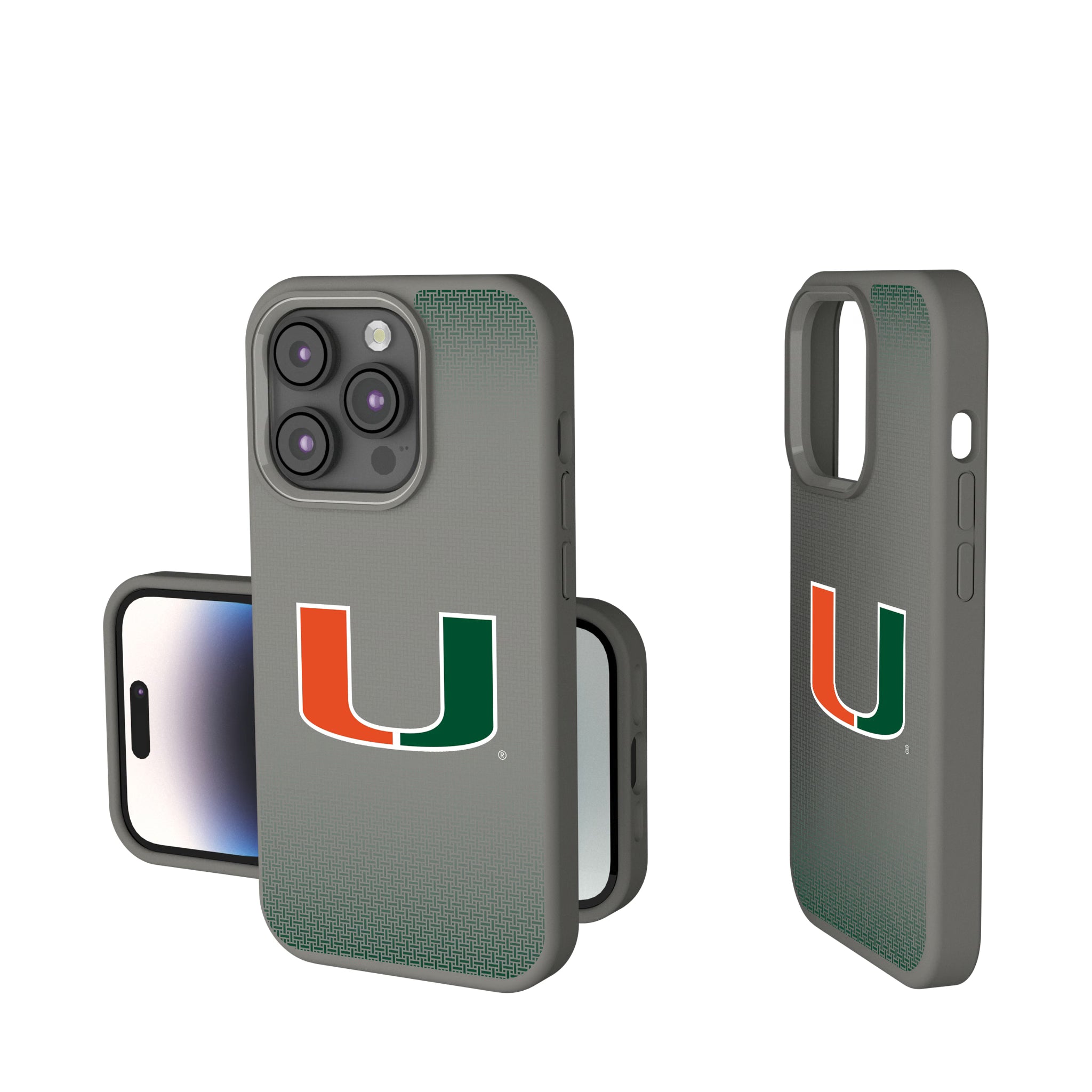 University of Miami Hurricanes Linen iPhone Soft Touch Phone Case for Apple iPhone