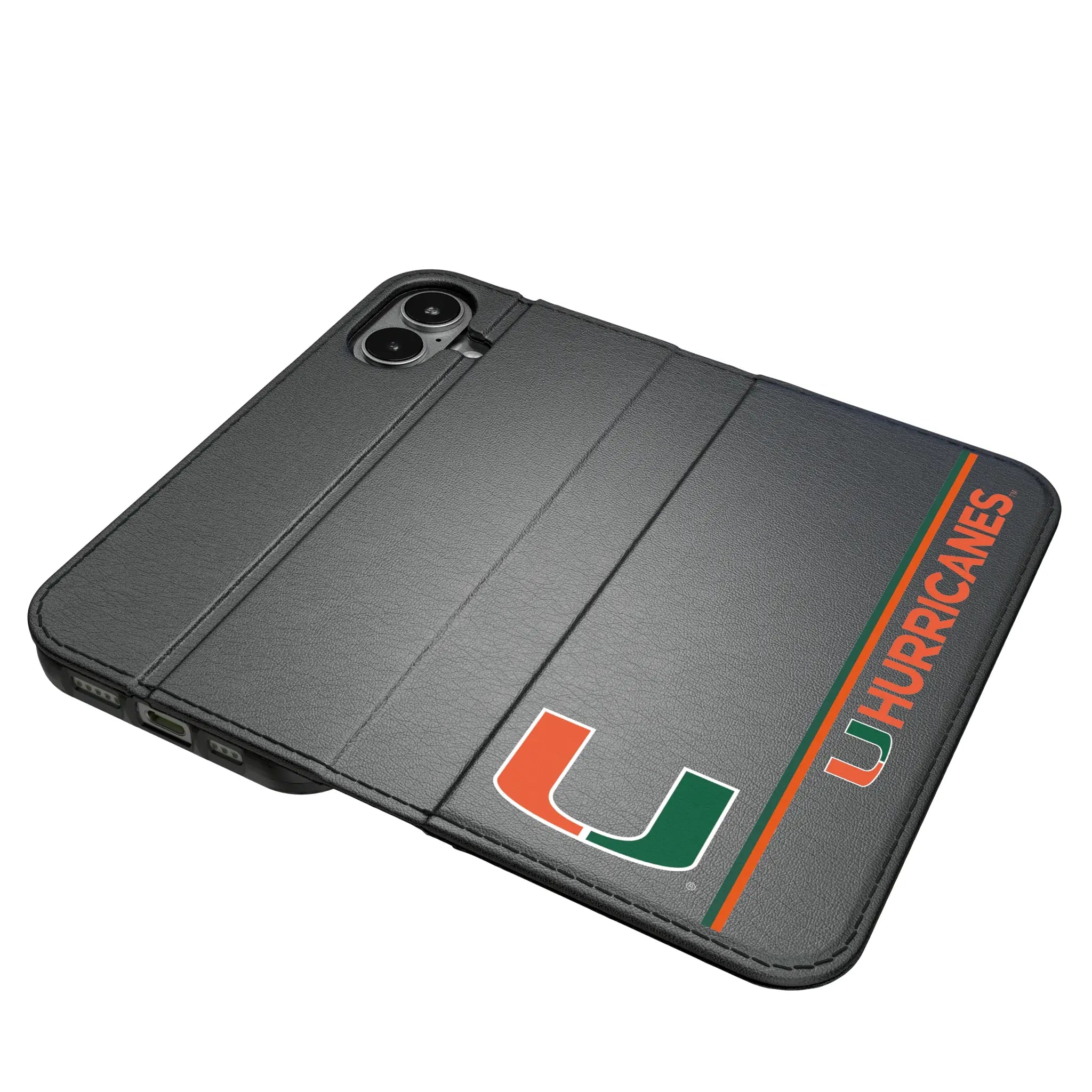 University of Miami Hurricanes Sidebar iPhone Folio Phone Case for Apple iPhone#Device_iPhone 17