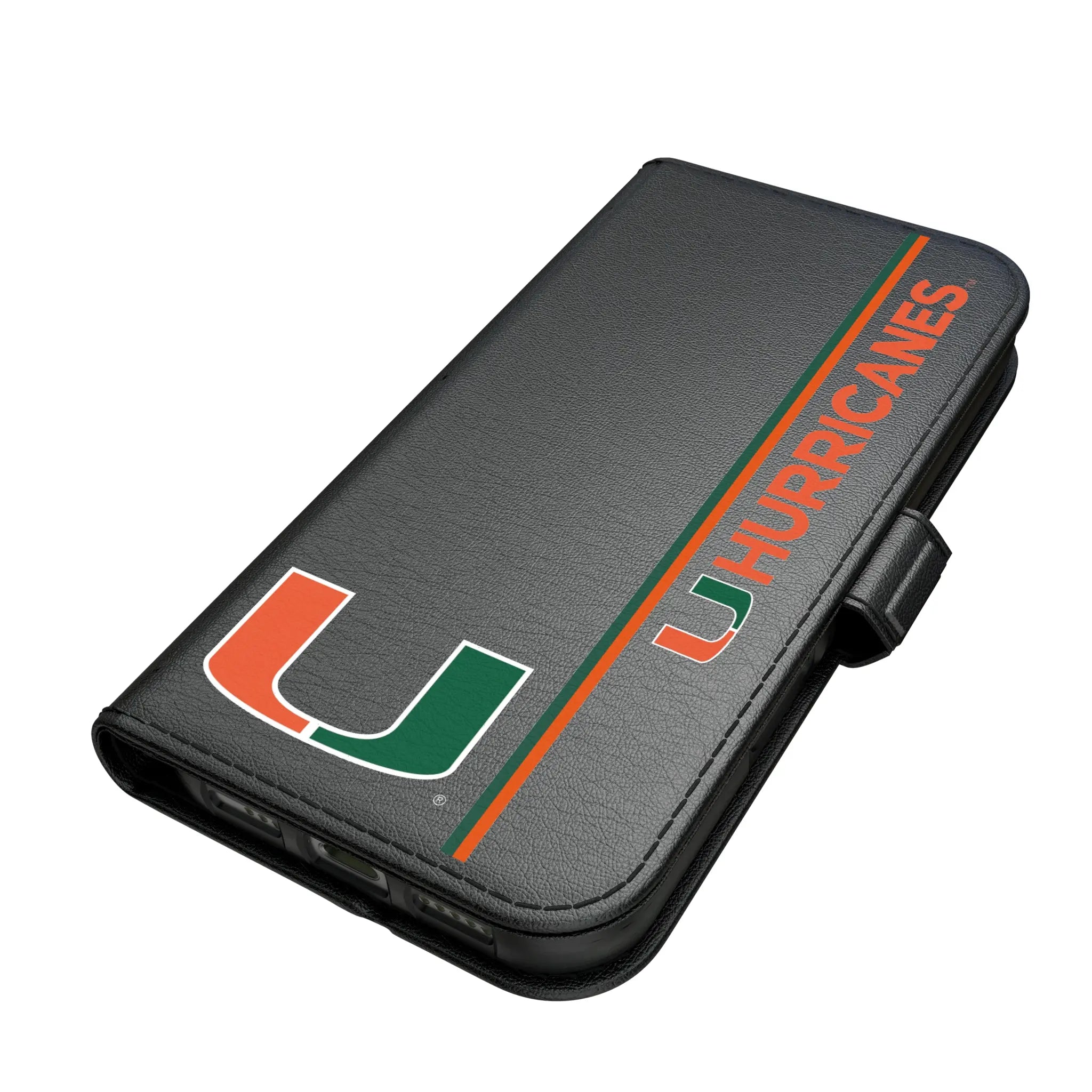 University of Miami Hurricanes Sidebar iPhone Folio Phone Case for Apple iPhone#Device_iPhone 17 Pro
