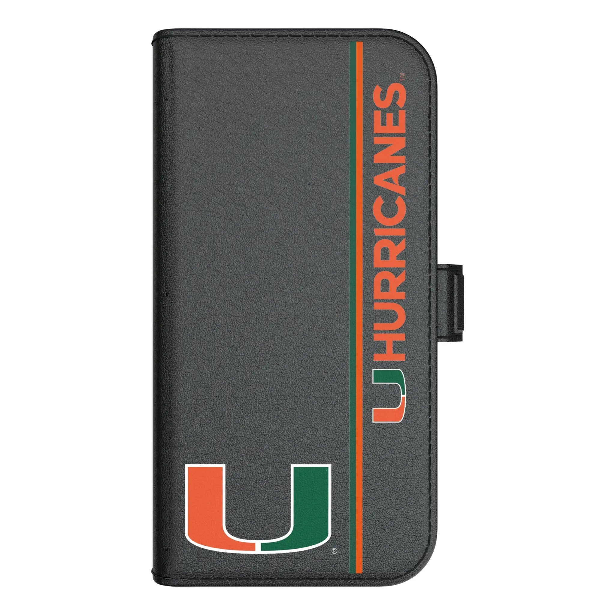 University of Miami Hurricanes Sidebar iPhone Folio Phone Case for Apple iPhone#Device_iPhone 17 Pro