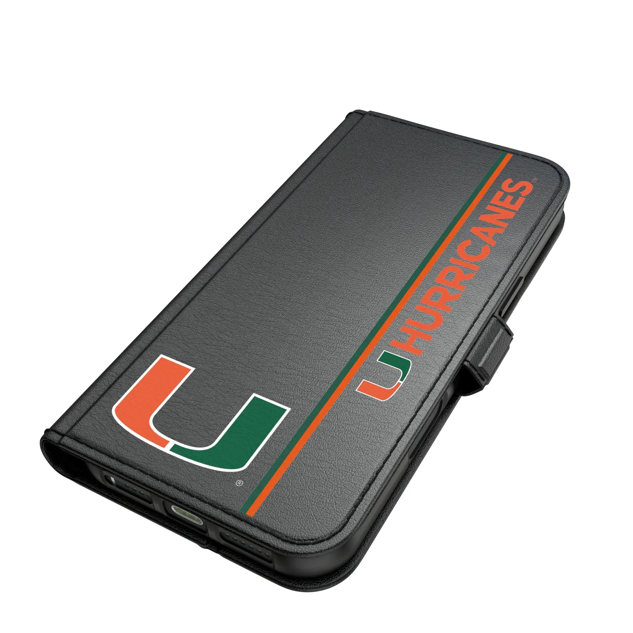 University of Miami Hurricanes Sidebar iPhone Folio Phone Case for Apple iPhone#Device_iPhone 17 Pro Max