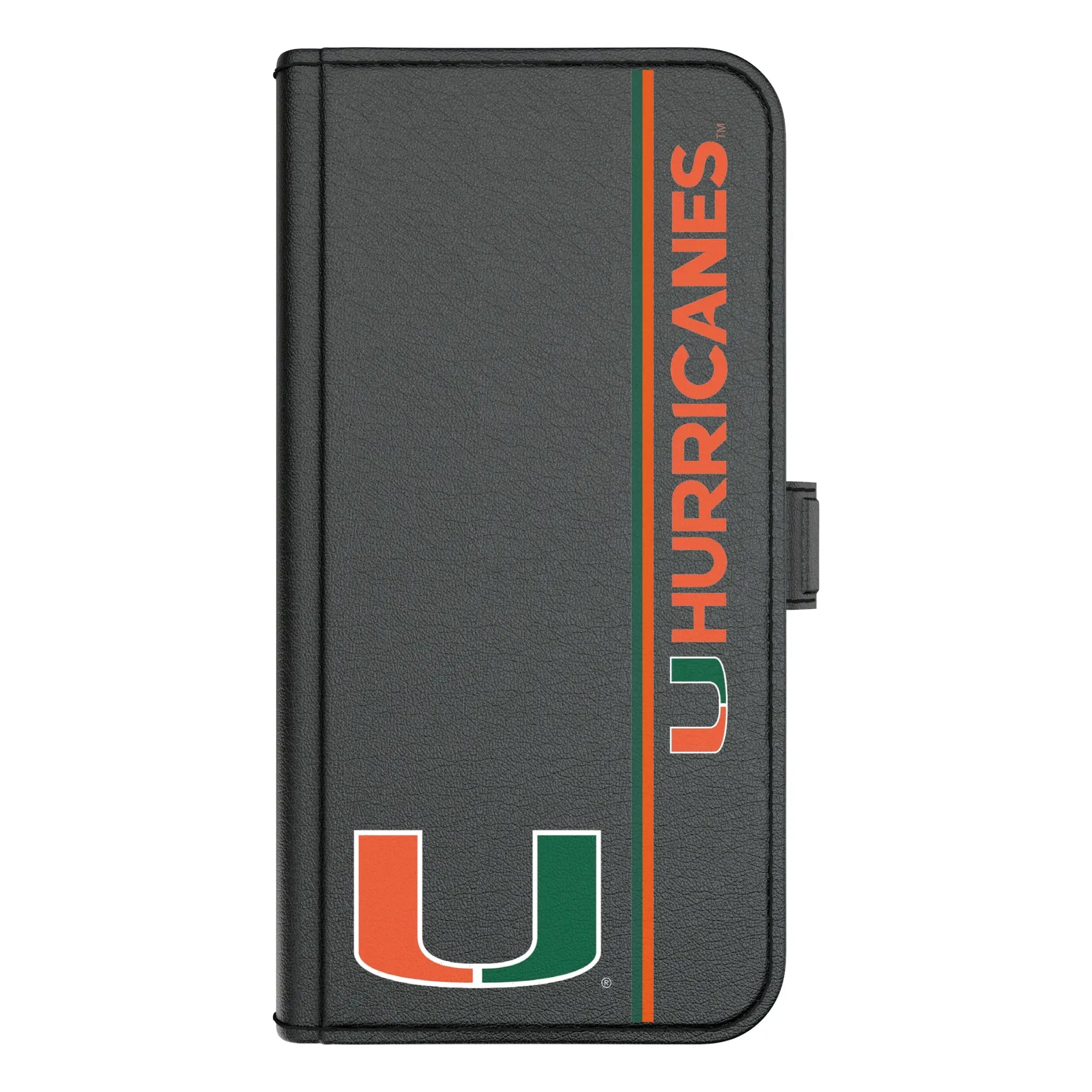 University of Miami Hurricanes Sidebar iPhone Folio Phone Case for Apple iPhone#Device_iPhone 17 Pro Max