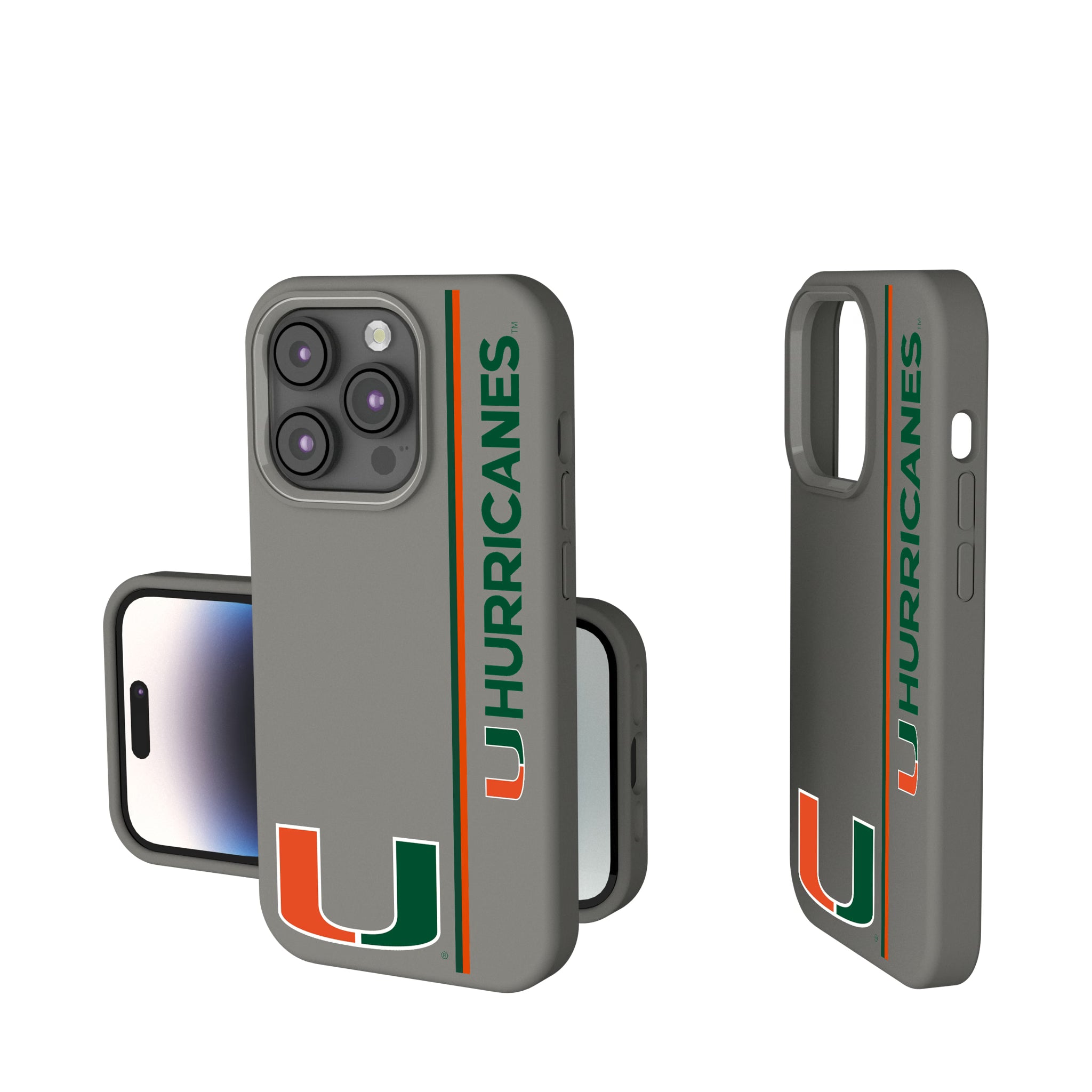 University of Miami Hurricanes Sidebar iPhone Soft Touch Phone Case for Apple iPhone