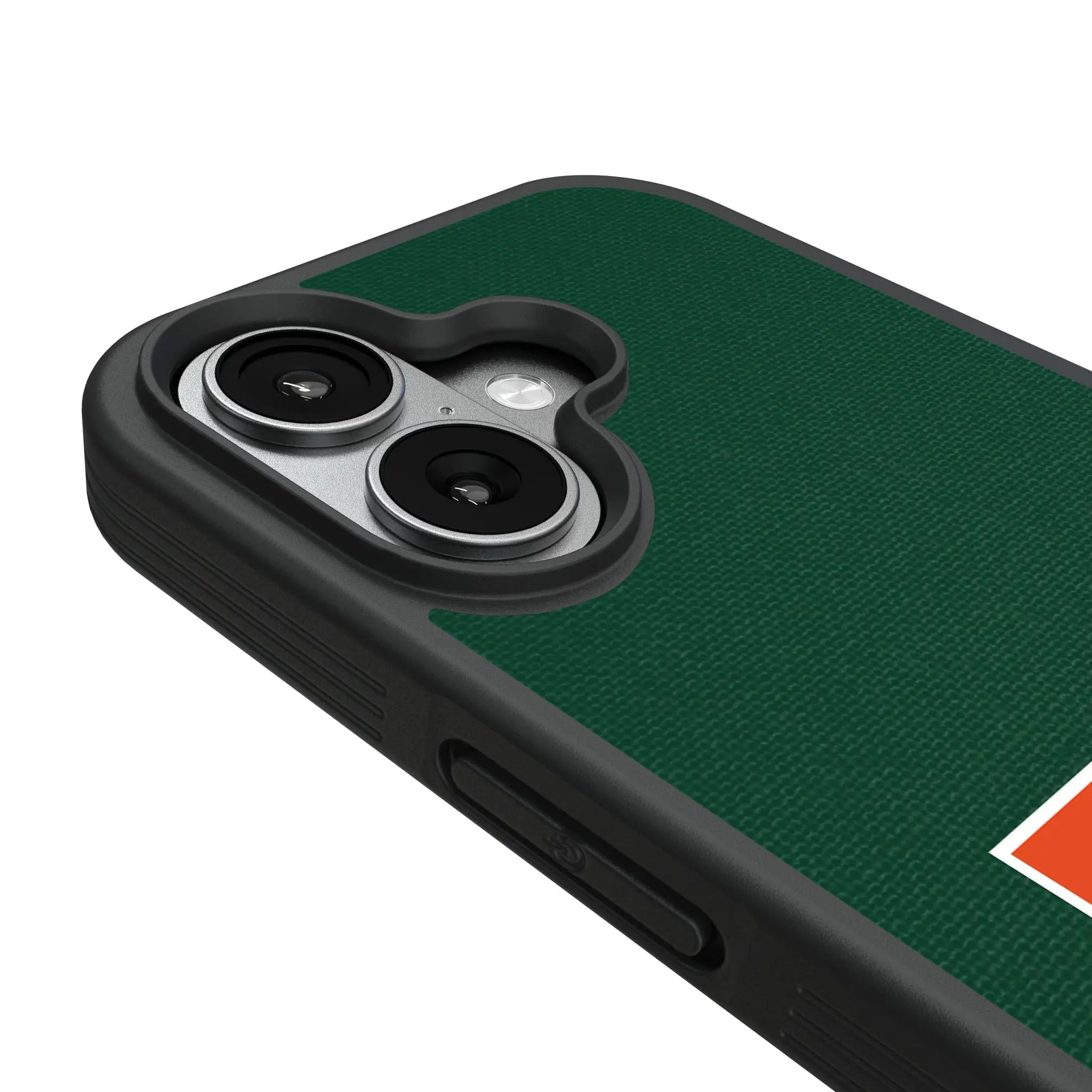 University of Miami Hurricanes Solid iPhone Bump Phone Case for Apple iPhone - Detail#Device_iPhone 17