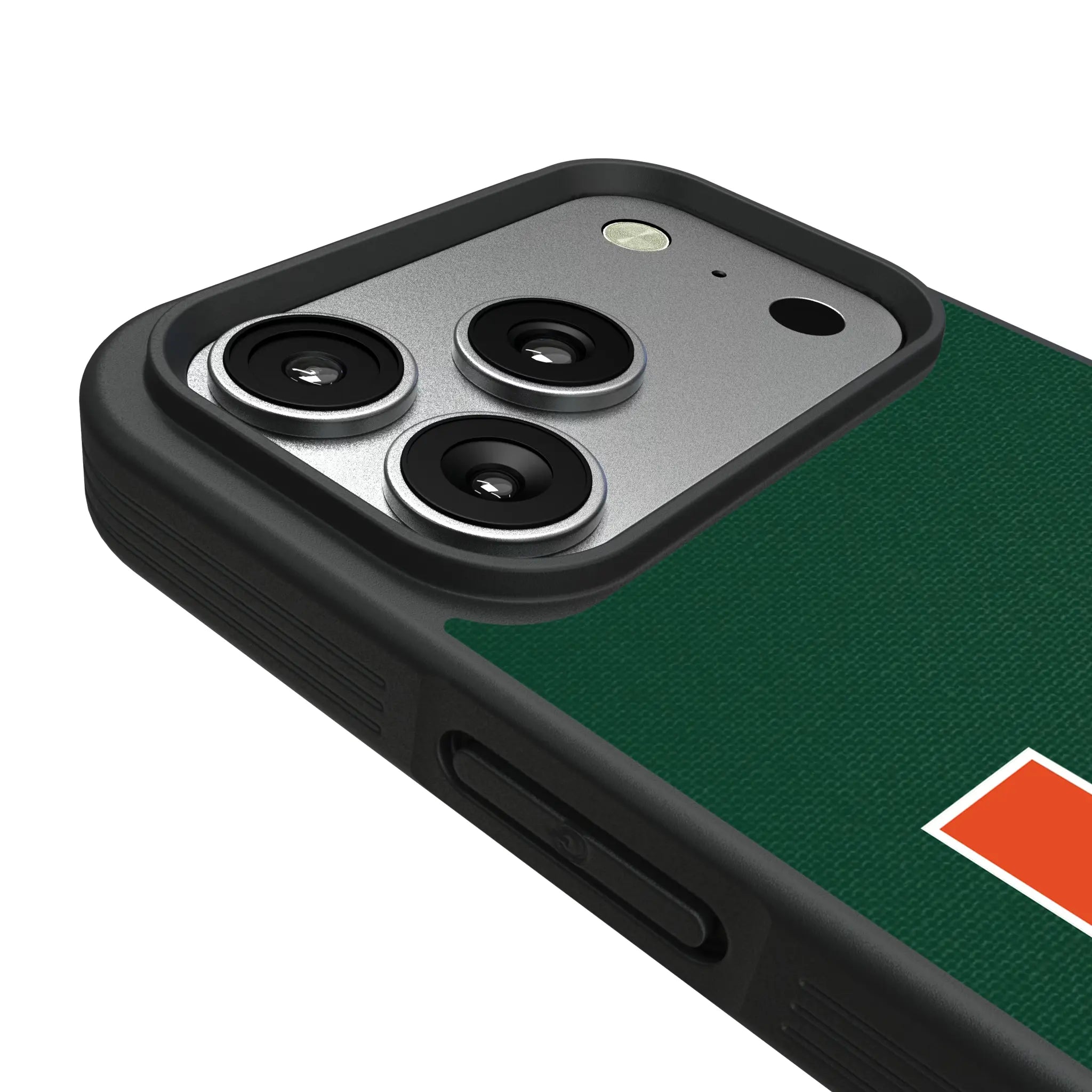 University of Miami Hurricanes Solid iPhone Bump Phone Case for Apple iPhone - Detail#Device_iPhone 17 Pro