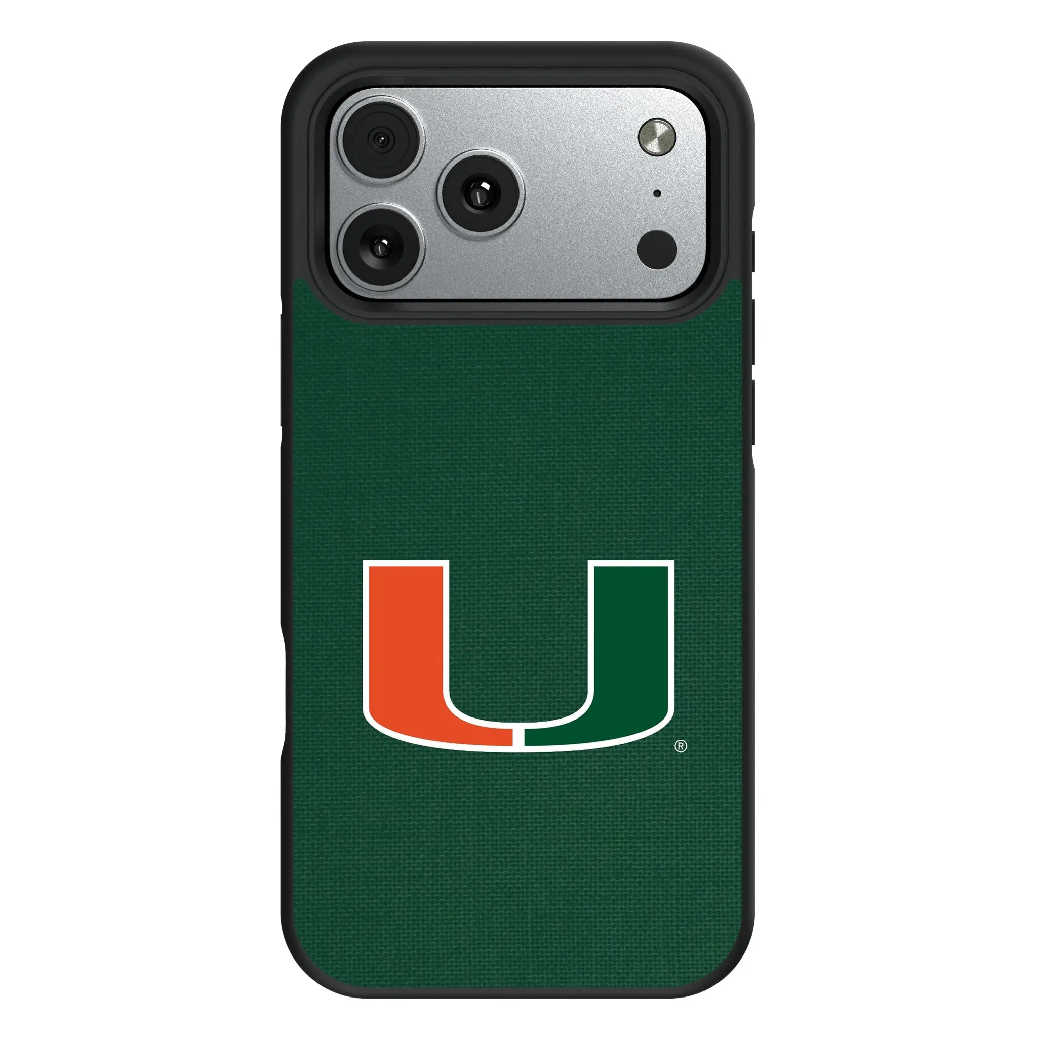 University of Miami Hurricanes Solid iPhone Bump Phone Case for Apple iPhone#Device_iPhone 17 Pro Max