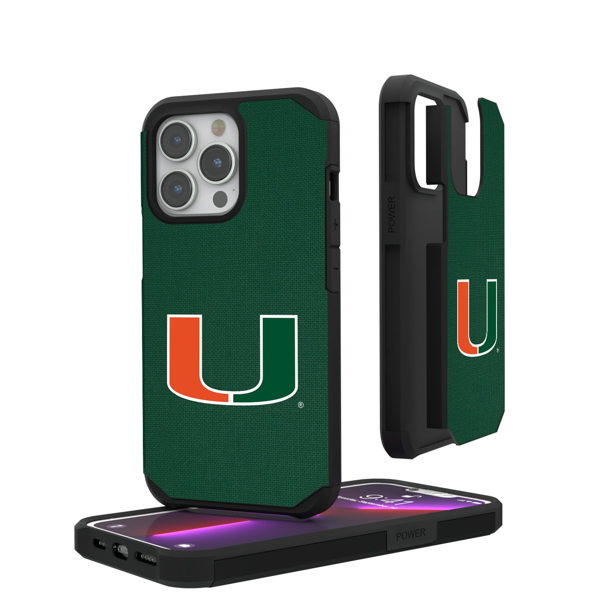 University of Miami Hurricanes Solid iPhone Rugged Phone Case for Apple iPhone