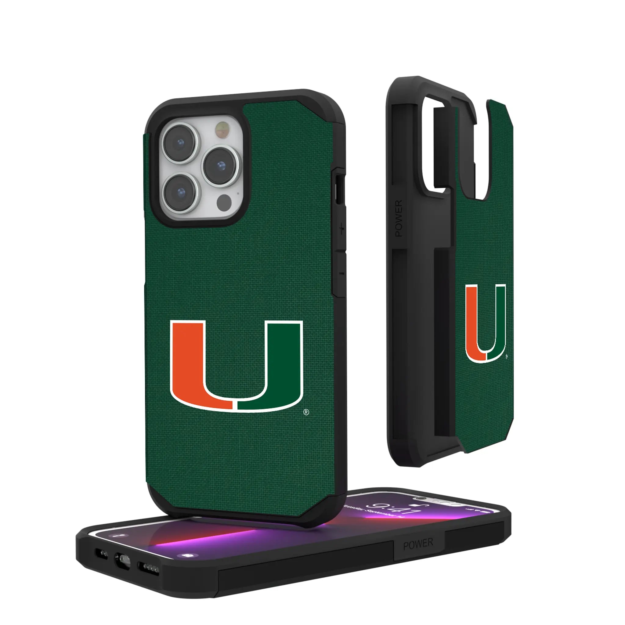 University of Miami Hurricanes Solid iPhone Rugged Phone Case for Apple iPhone