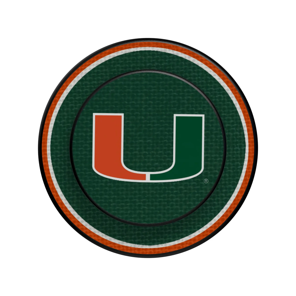 University of Miami Hurricanes Stripe Popsockets Round Magnetic
