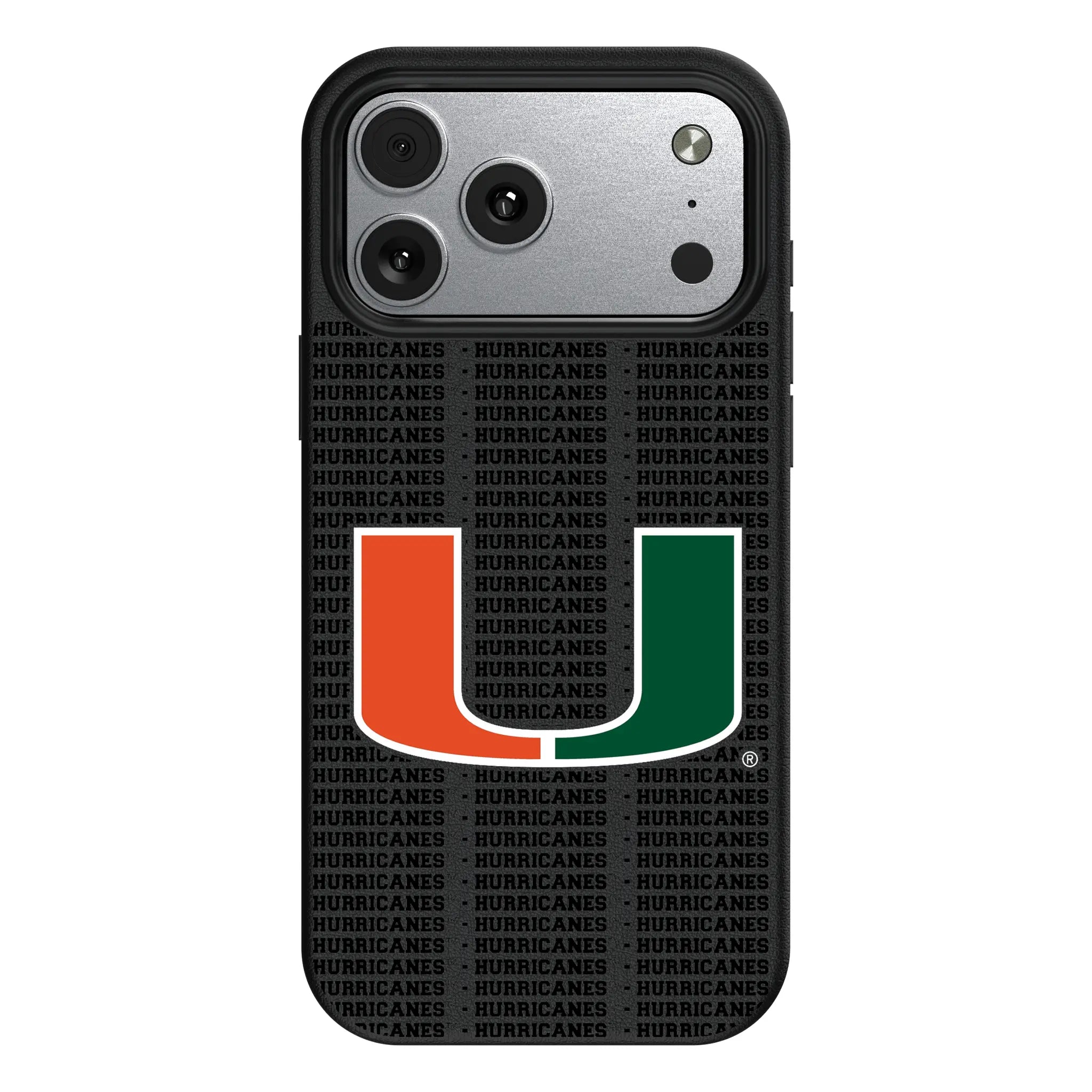 University of Miami Hurricanes Text Backdrop iPhone MagSafe Compatible Phone Case for Apple iPhone#Device_iPhone 17 Pro Max